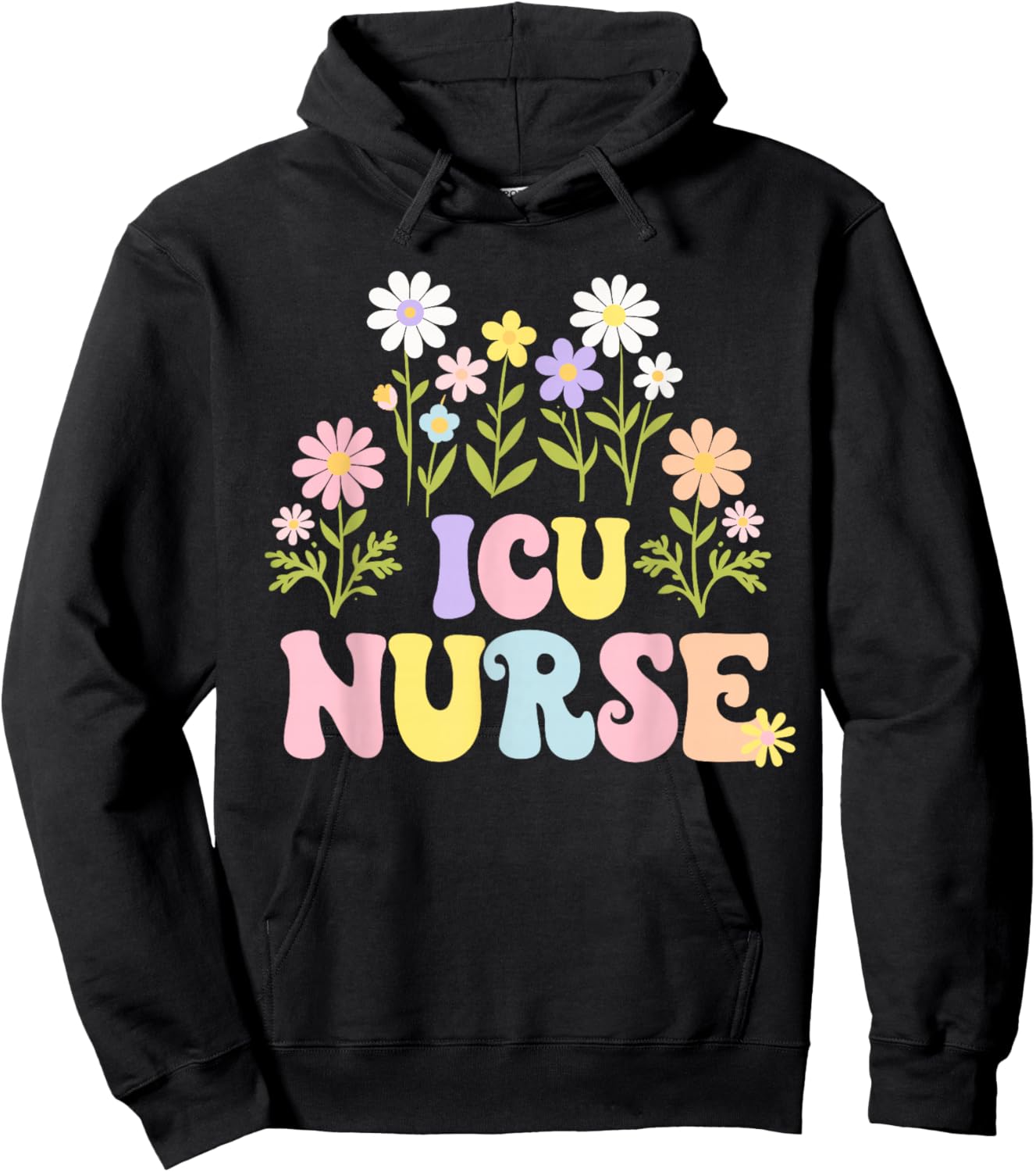 ICU Nurse Cute Nursing ICU Hoodie - Hoodie | Black