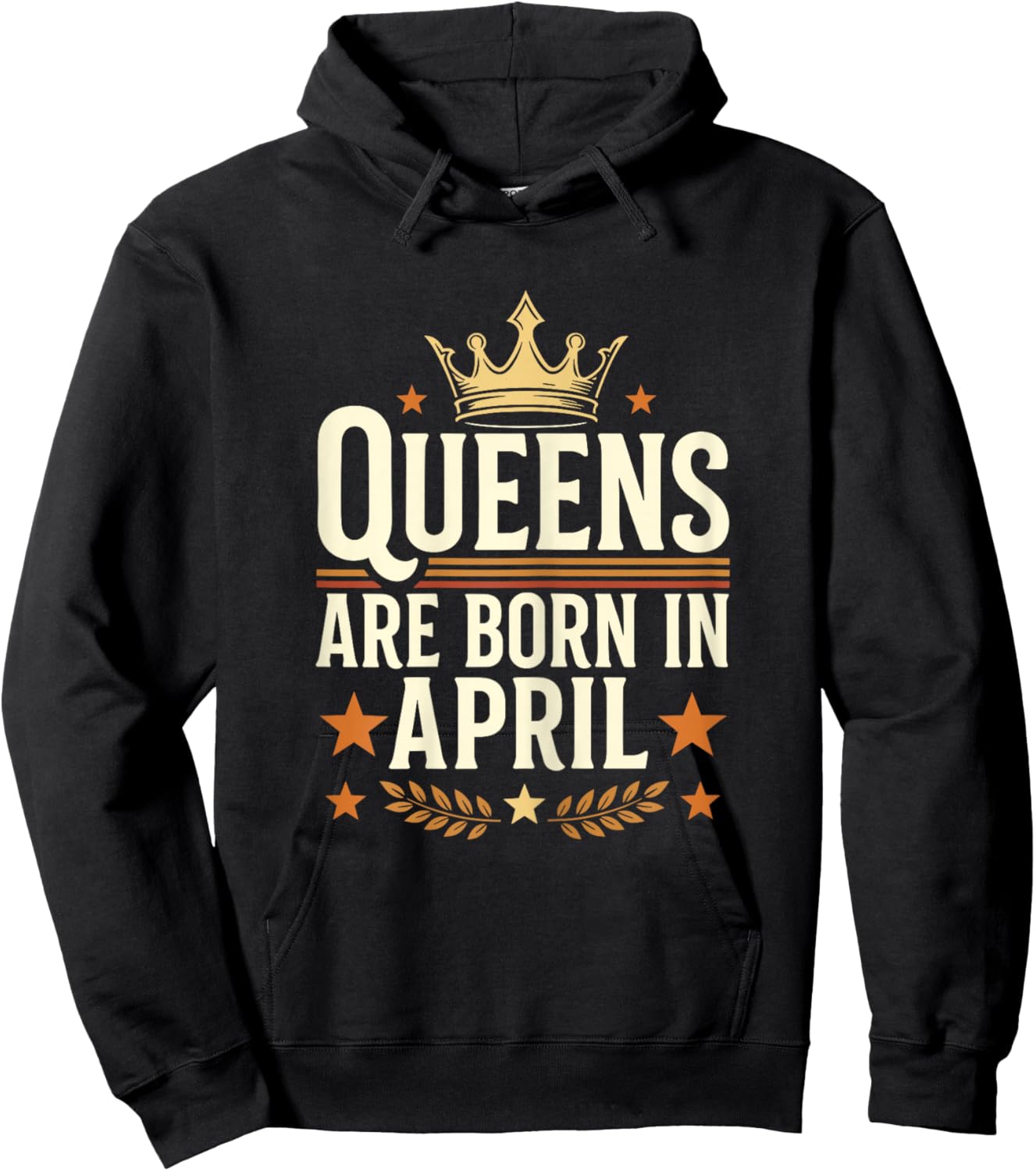 Queens are Born in April Hoodie - Hoodie | Black
