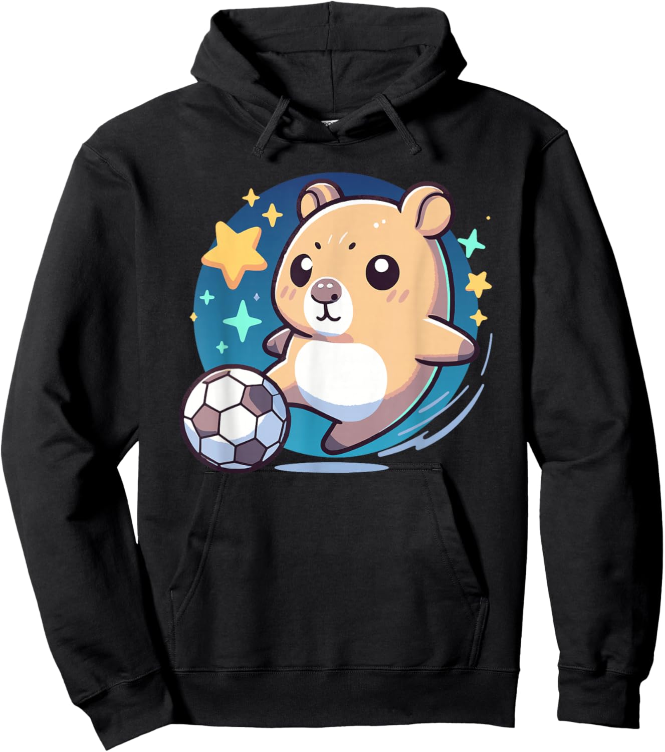 Hamster Soccer Player Hoodie - Hoodie | Black