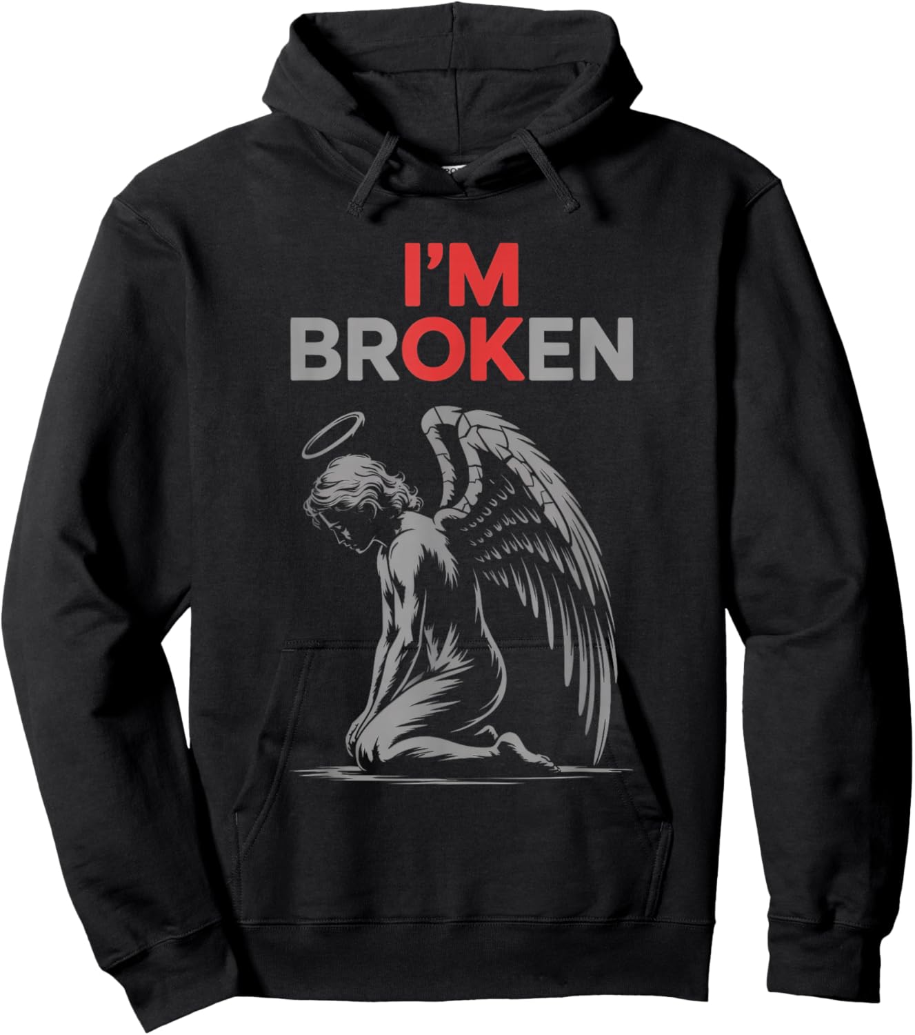 I'm Broken Mental Health Invisible Illness I'm Ok Hoodie - Hoodie | Black
