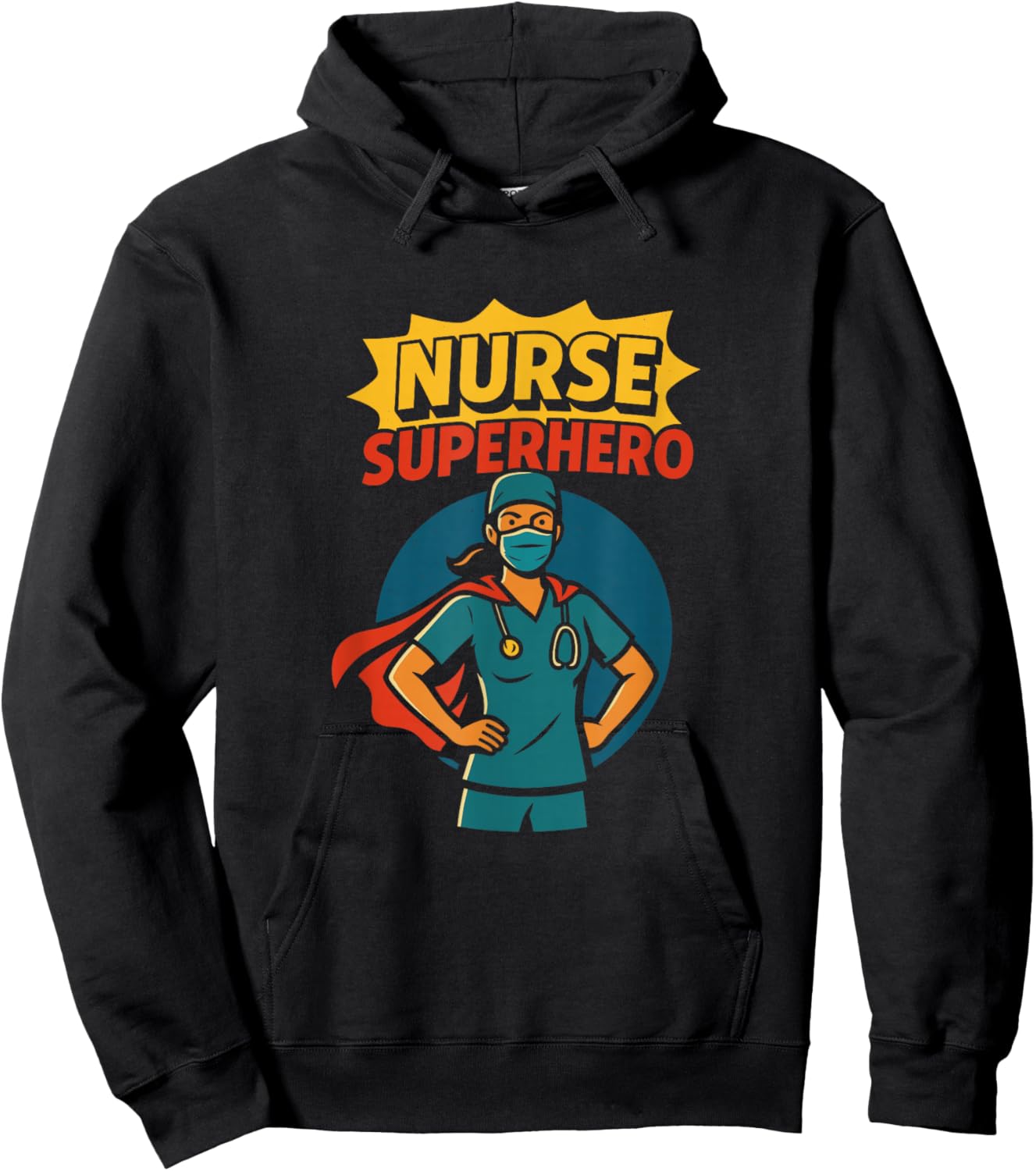 Nurse Heroic Superhero Healthcare Appreciation NHS Hoodie - Hoodie | Black