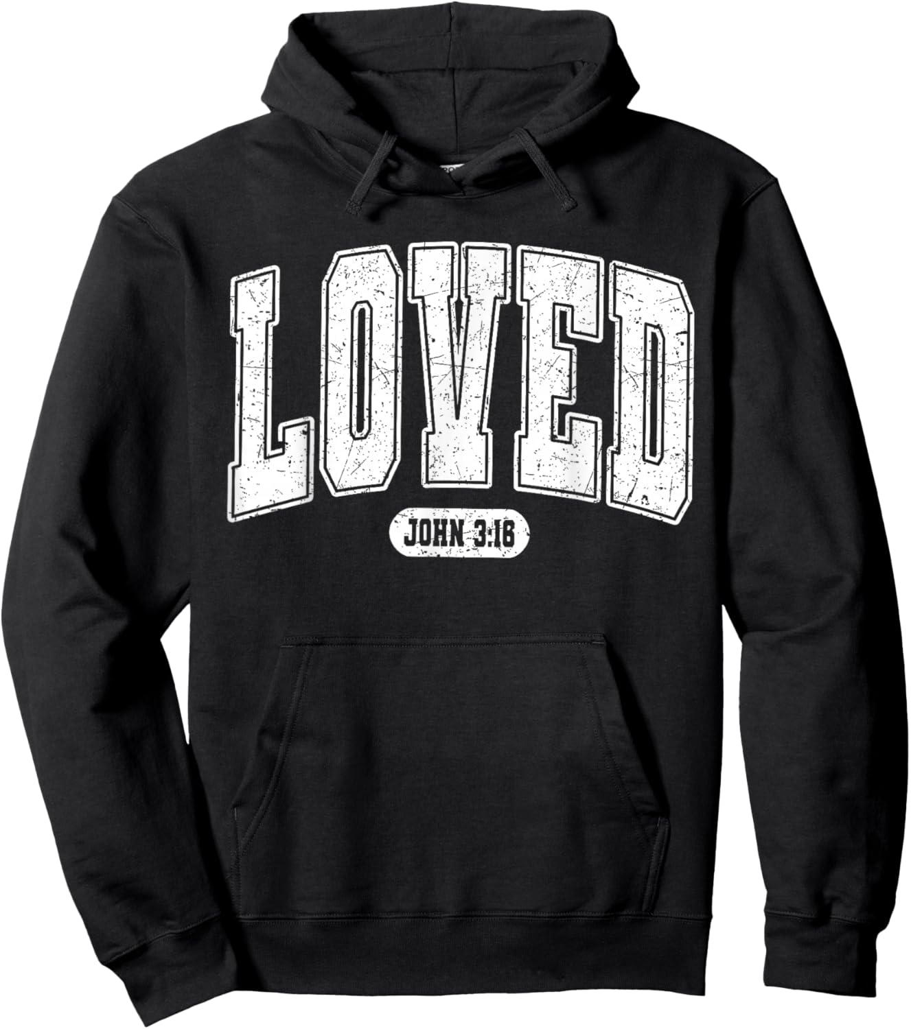 Loved Christian Faith Heart Valentines Day Men Women Kids Hoodie - Hoodie | Black