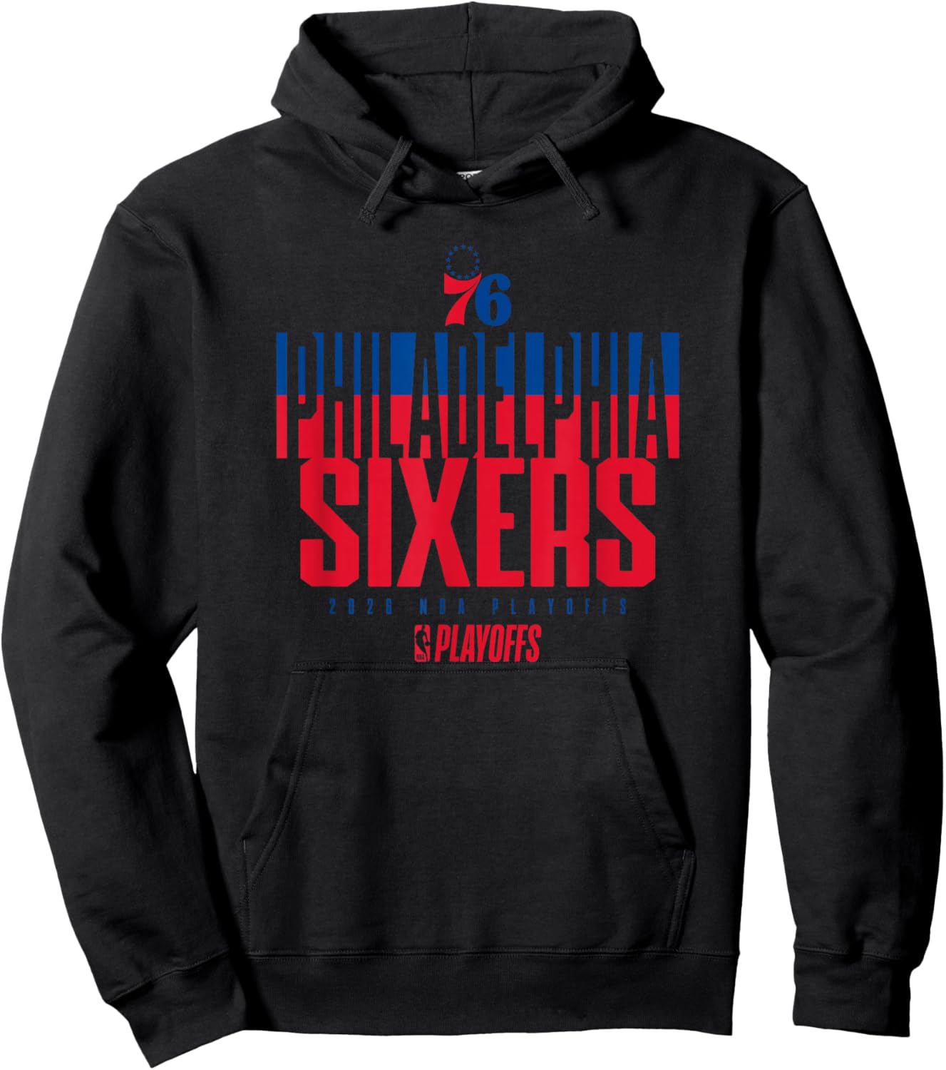 NBA Official 2026 Playoffs Philadelphia 76ers Stacked Up Hoodie - Hoodie | Black