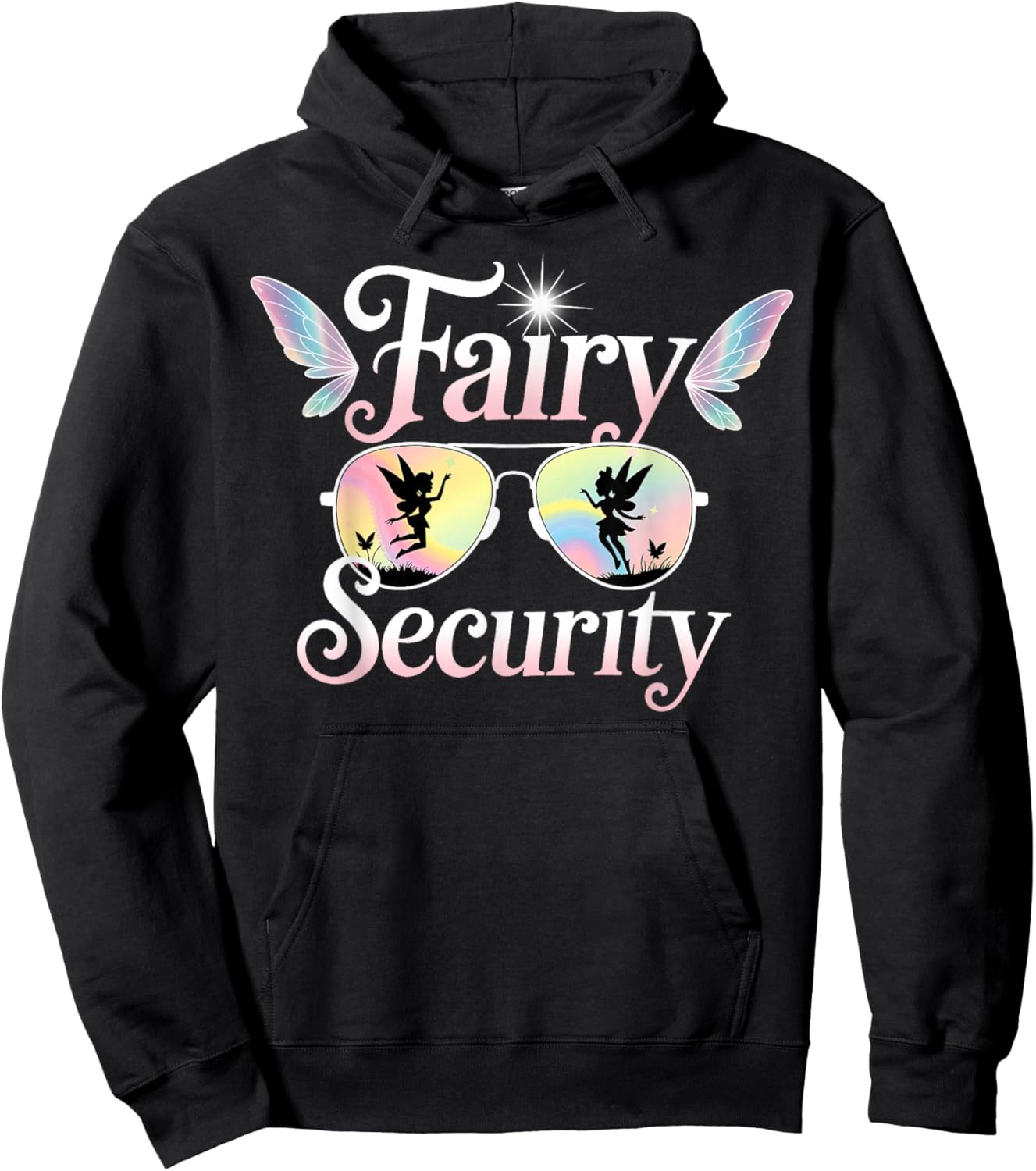 Fairy Security Funny Costume Fairy Security Men Women Kids Hoodie - Hoodie | Black