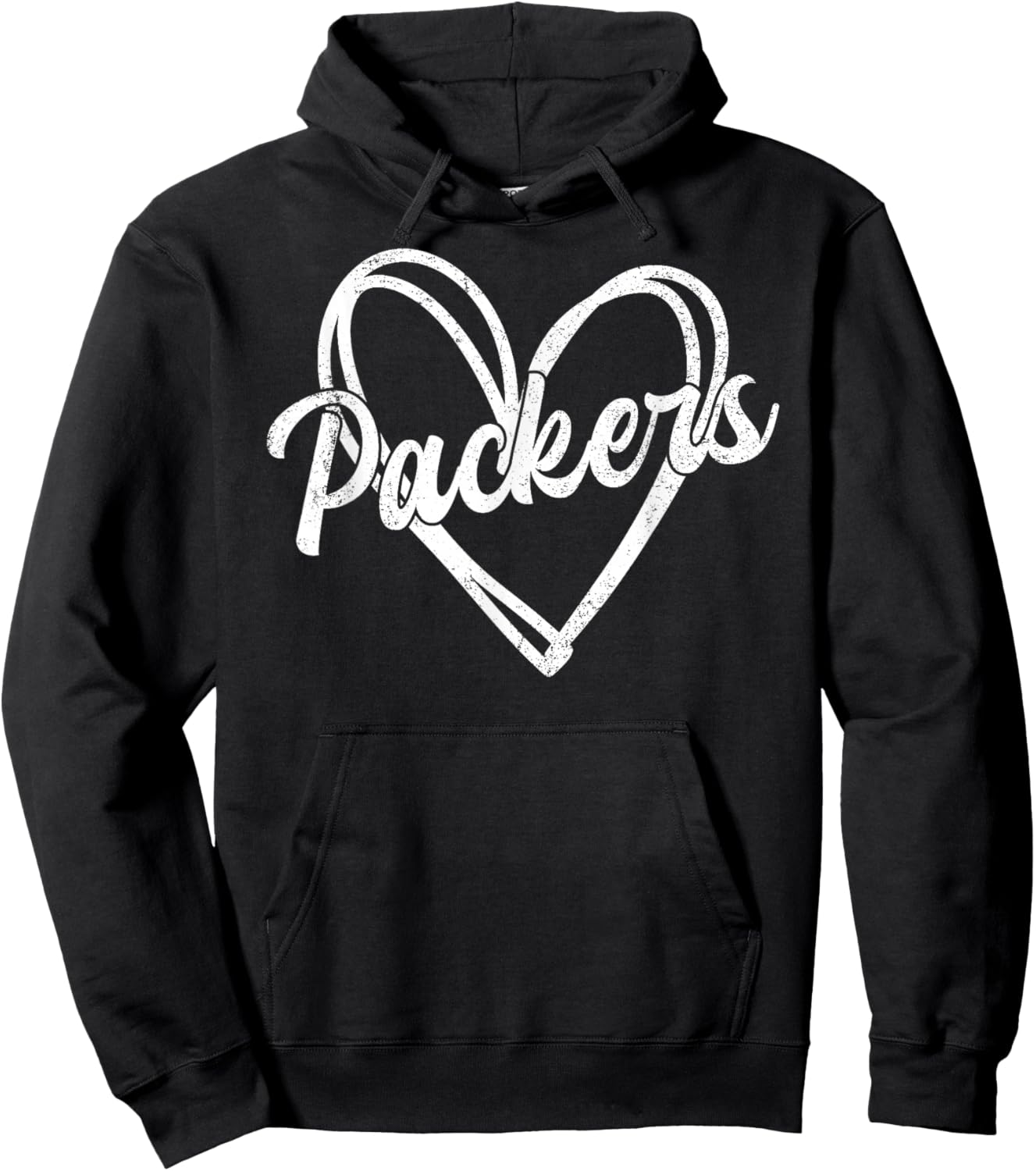 Retro Packers Vintage Heart Hoodie - Hoodie | Black