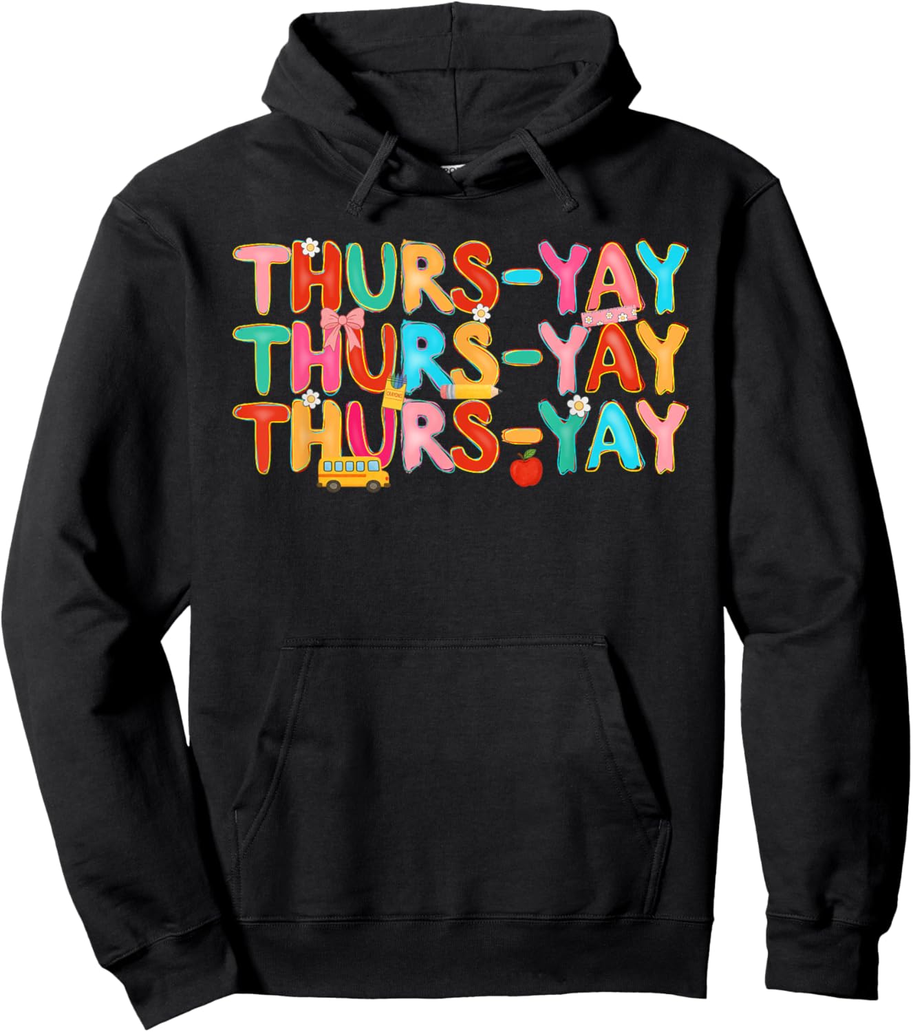 Thursday Thurs-Yay Teacher Squad Student Weekday Back School Hoodie - Hoodie | Black