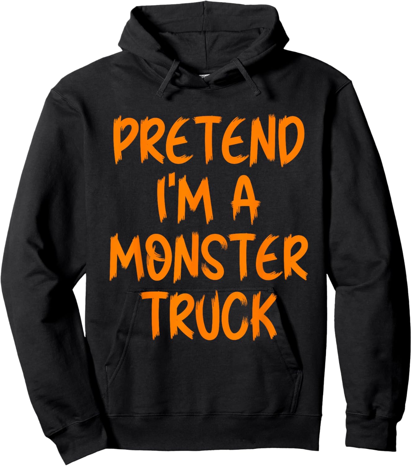 Halloween Pretend I'm A Monster Truck Costume Lazy Adult Kid Hoodie - Hoodie | Black