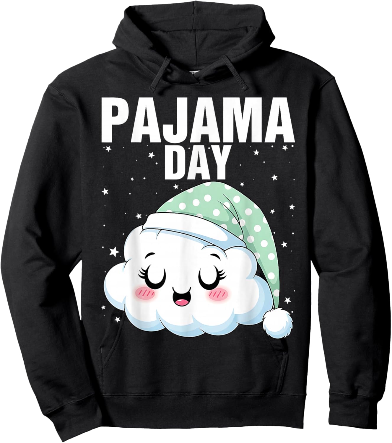 Pajama Day School Spirit Week Fun Cloud Teacher Student Cute Hoodie - Hoodie | Black