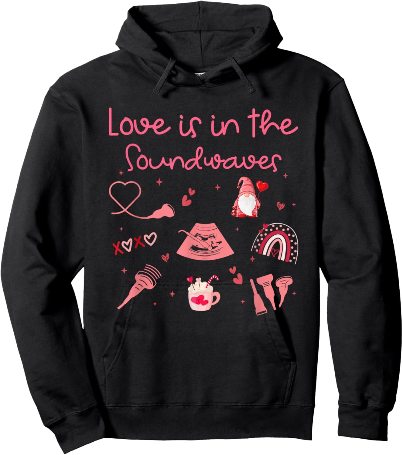 Ultrasound Technologist Valentine Sonographers, RDMS, RVT Hoodie - Hoodie | Black