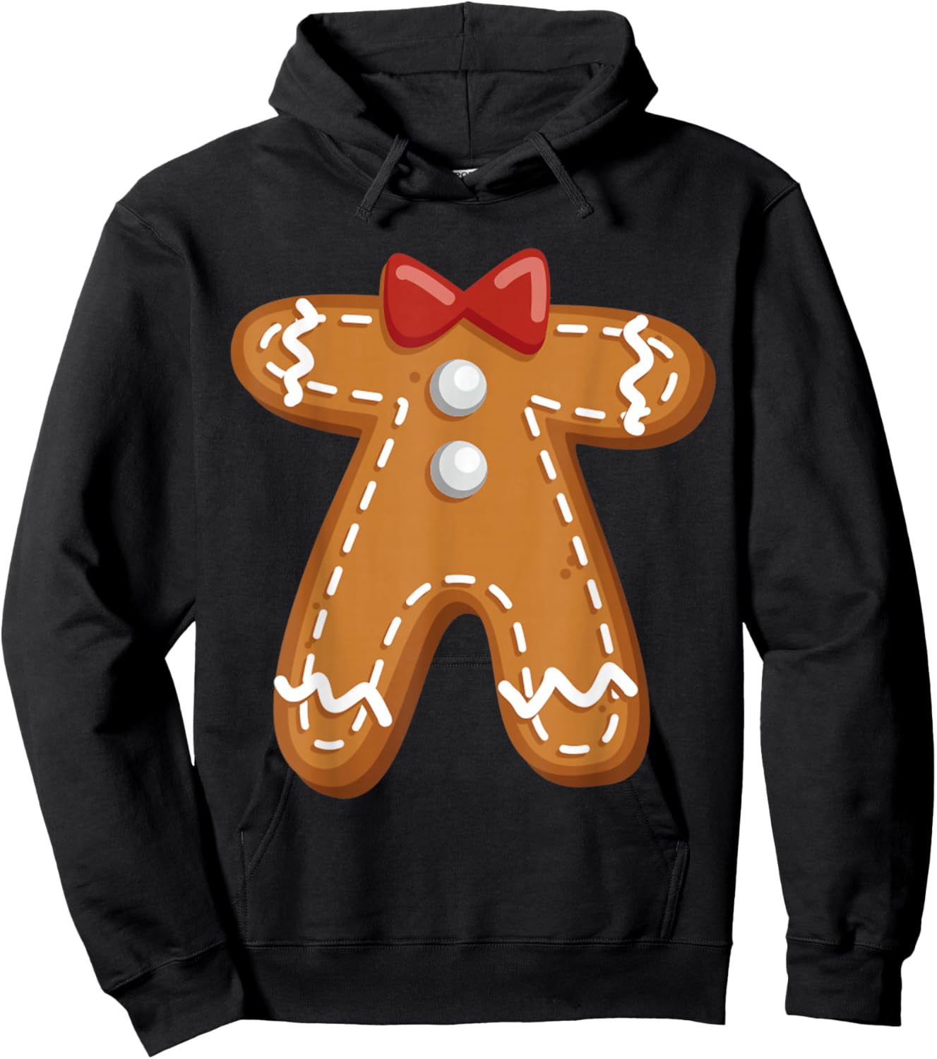 Gingerbread Man Christmas Cookie Costume Men Women Kid Hoodie - Hoodie | Black
