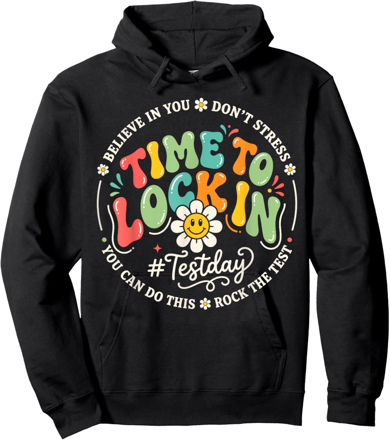 Time to Lock in Test Day Shirt Teacher Student Rock The Test Hoodie - Hoodie | Black