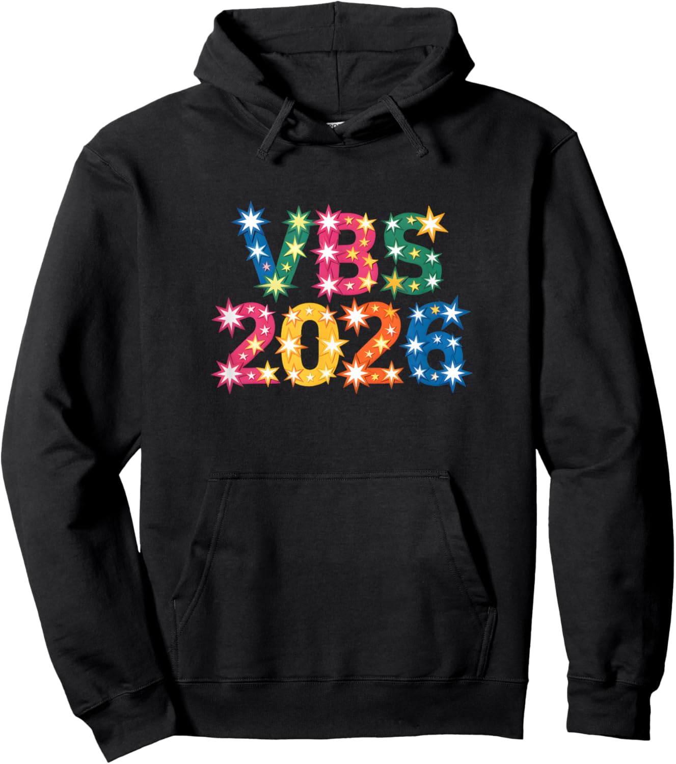 I Love VBS 2026 Vacation Bible School Lights and Stars Hoodie - Hoodie | Black