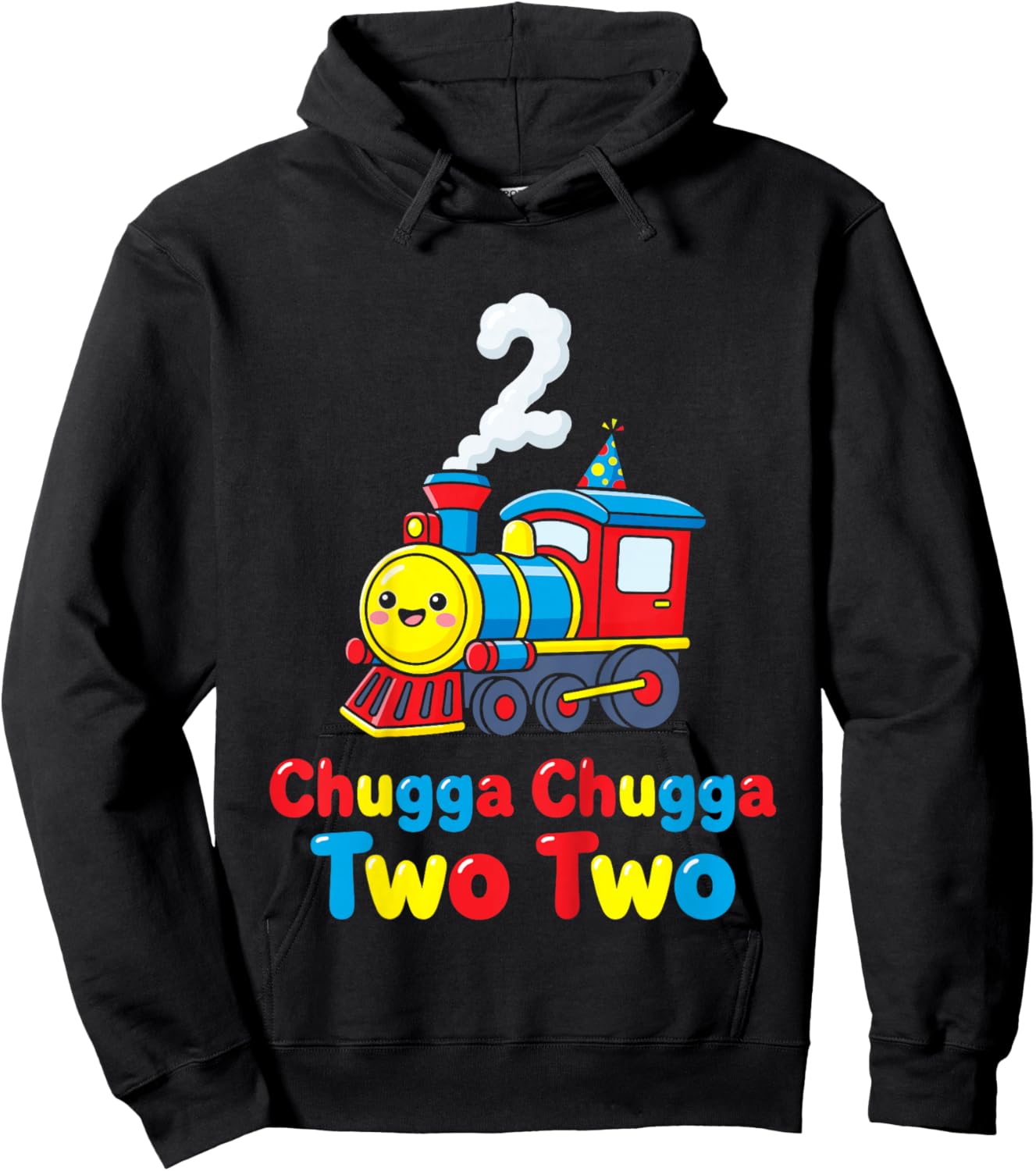 Chugga Chugga Two Two Train 2nd Birthday 2 Years Ago Hoodie - Hoodie | Black