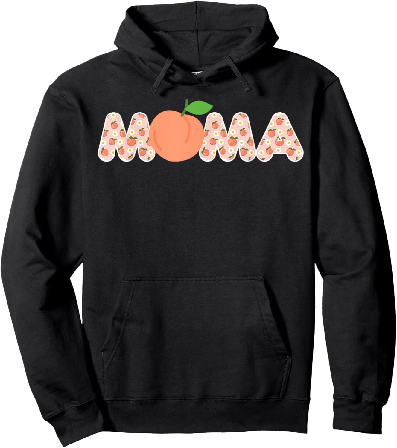 Mama of A Sweet Peach First Birthday Family Peach Party Hoodie - Hoodie | Black