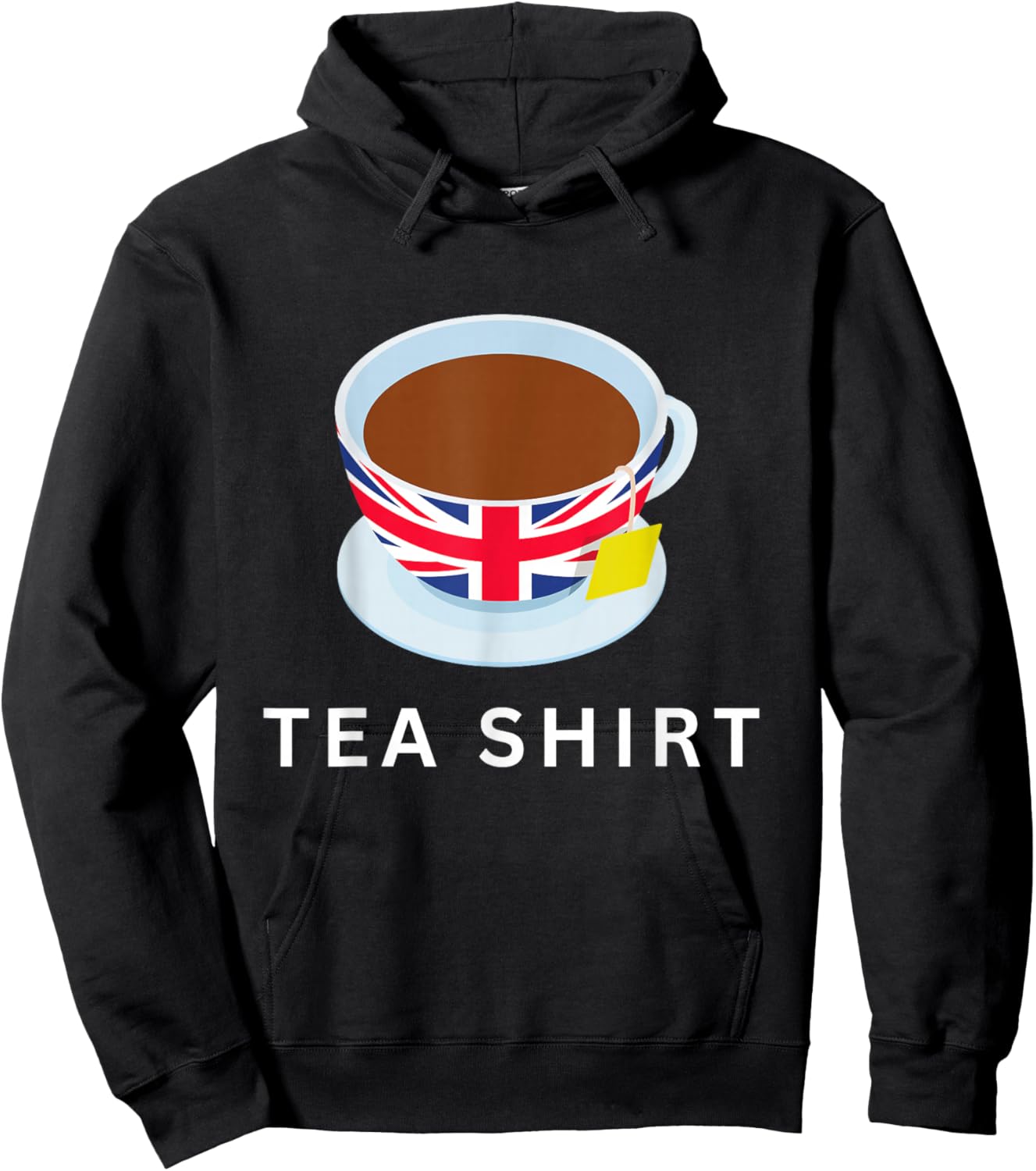 I Love English Tea UK Flag Fun Novelty Souvenir Memorabilia Hoodie - Hoodie | Black