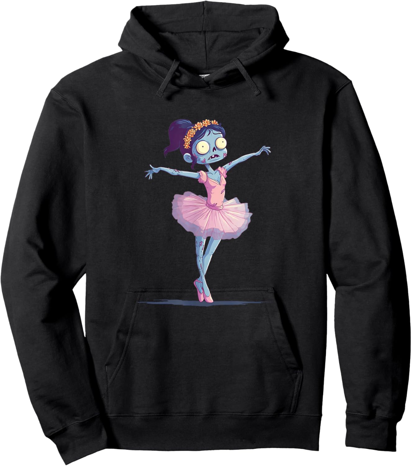 Awesome Dancing Zombie Costume for Halloween Ballerina Hoodie - Hoodie | Black