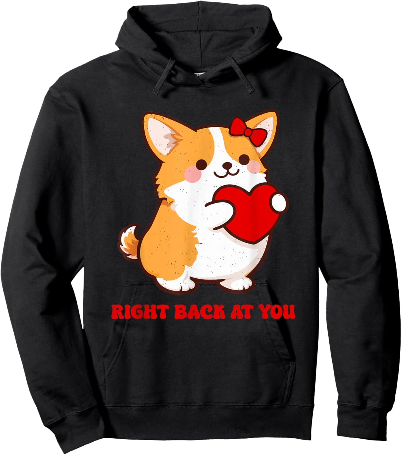 Valentines Day Right Back at You Dog Lover Matching Design Hoodie - Hoodie | Black