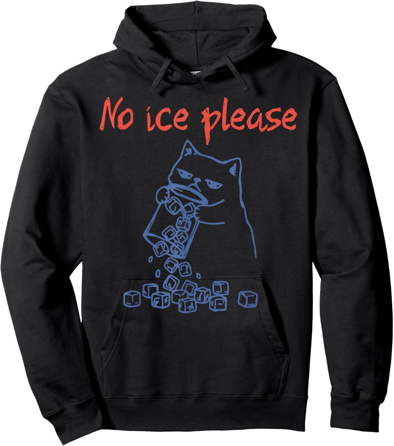No Ice Please Funny Cat Meme Abolish Ice Men Women Anti-ICE Hoodie - Hoodie | Black