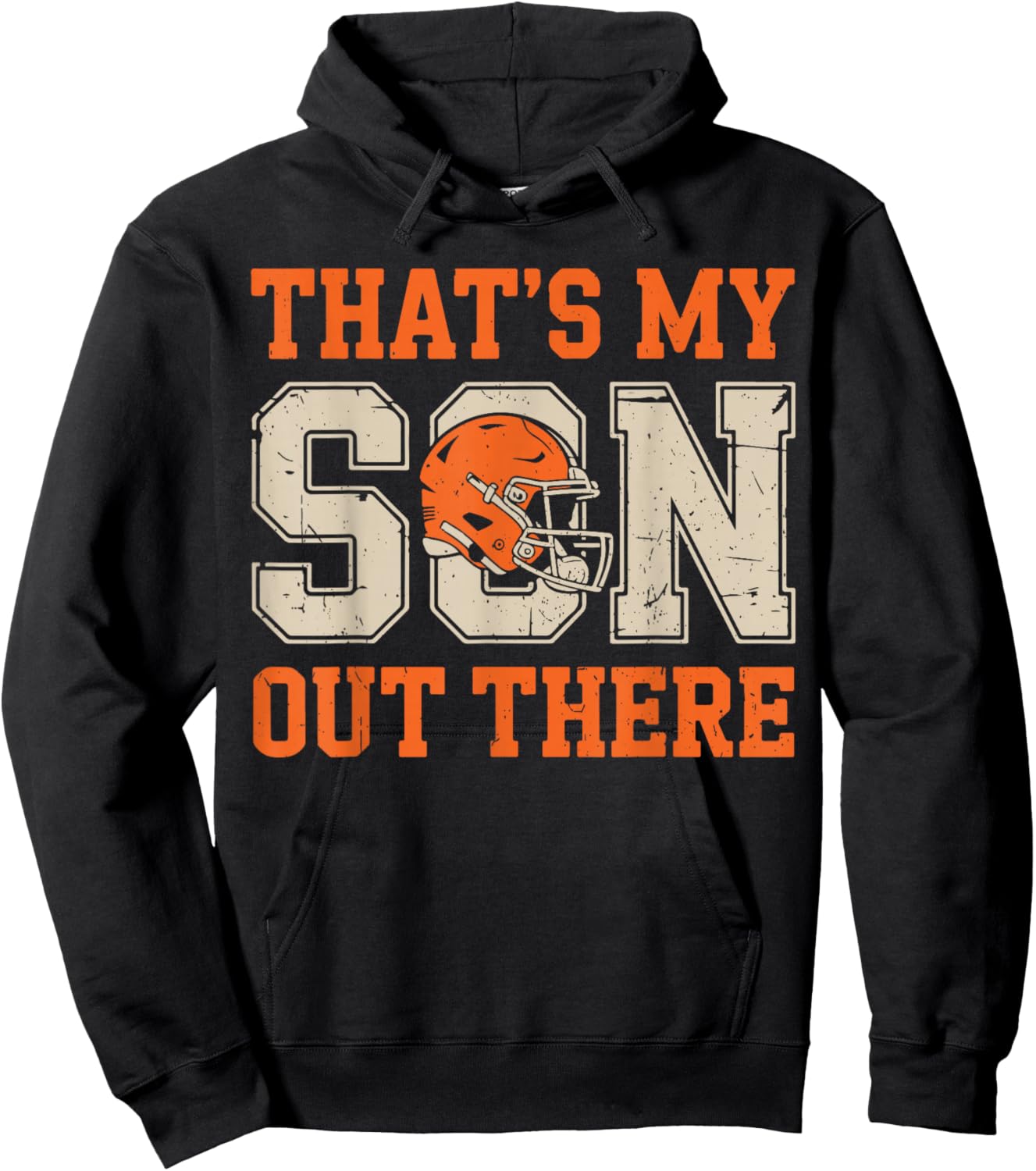 Men's That's My Son Out There Football Dad Game Day Football Hoodie - Hoodie | Black