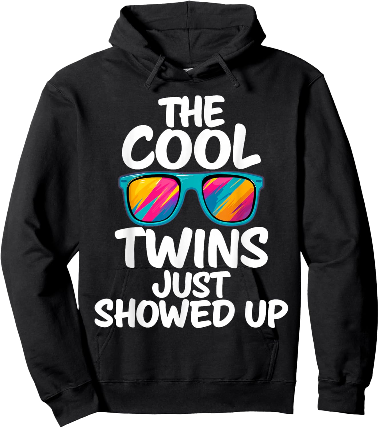 The Cool Twins Just Showed up Funny Twin Day Matching Hoodie - Hoodie | Black
