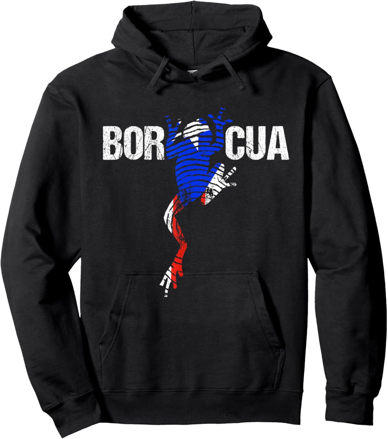 Boricua Coqui Puerto Rico with DNA Fingerprints Hoodie - Hoodie | Black