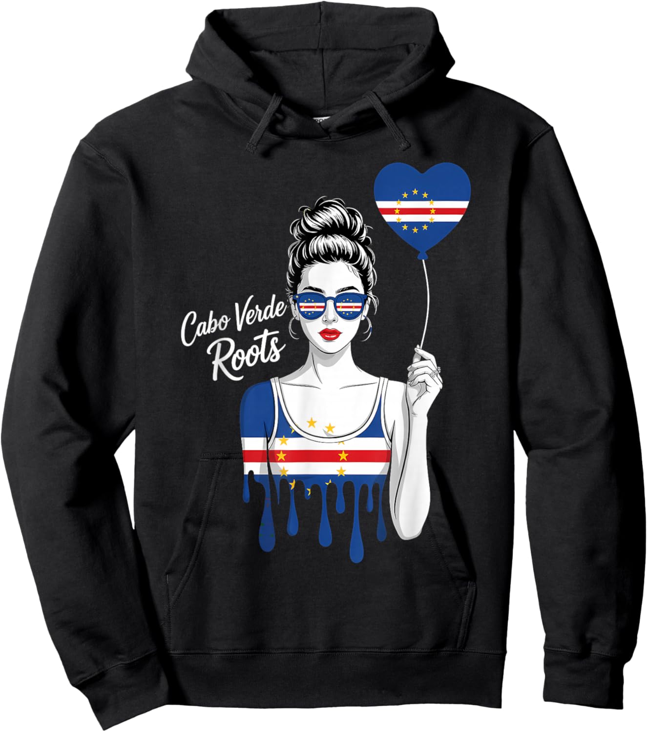Cape Verde Flag Cape Verdean Roots Cabo Verde Hoodie - Hoodie | Black