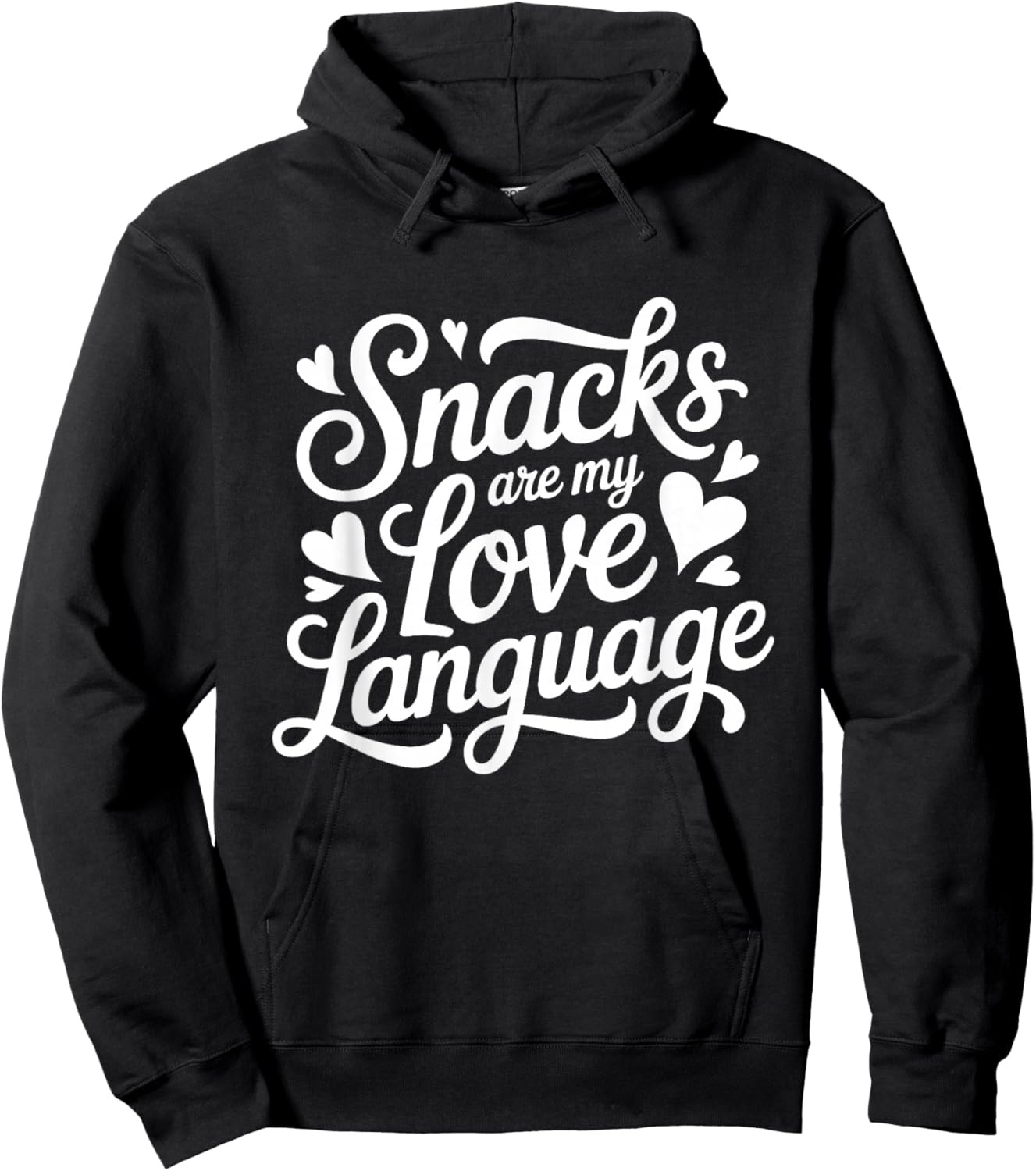 Snacks are My Love Language Valentine Day Kids Boys Hoodie - Hoodie | Black