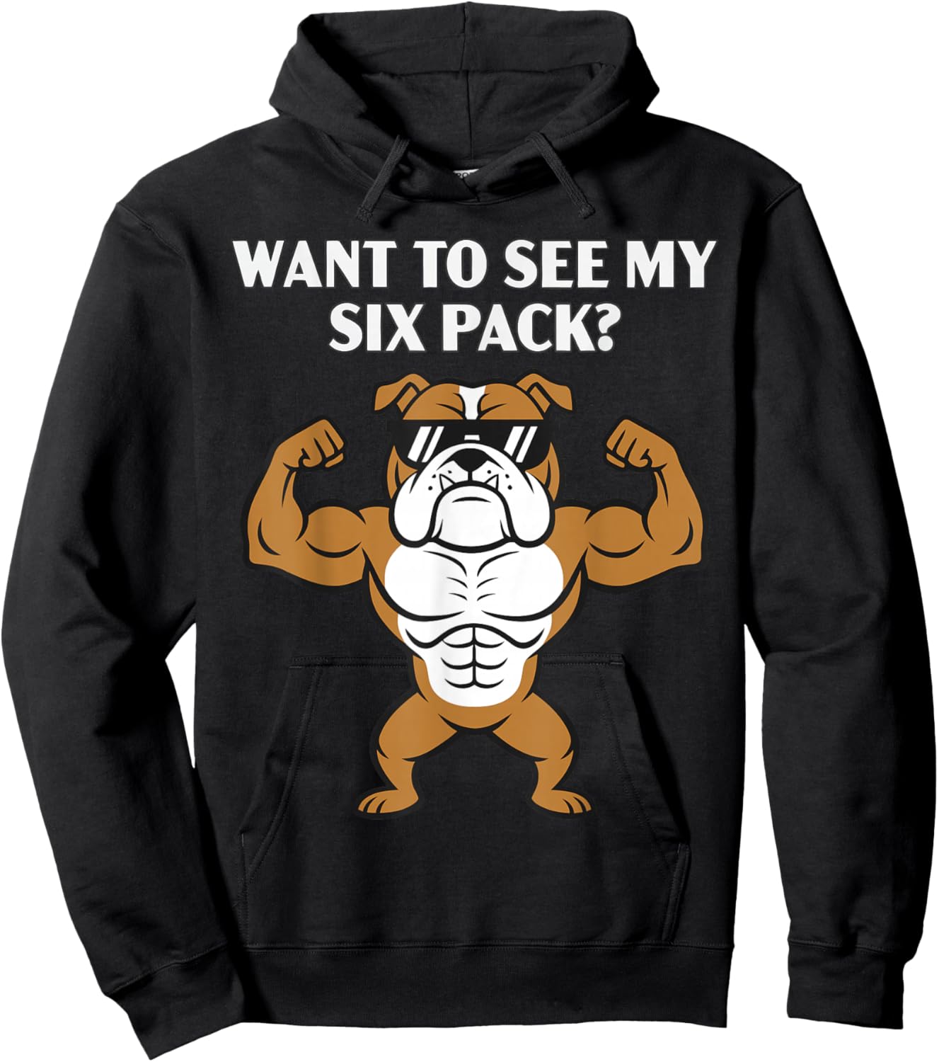 Want to See My Six Pack Funny Gym Workout Dog Lover Hoodie - Hoodie | Black