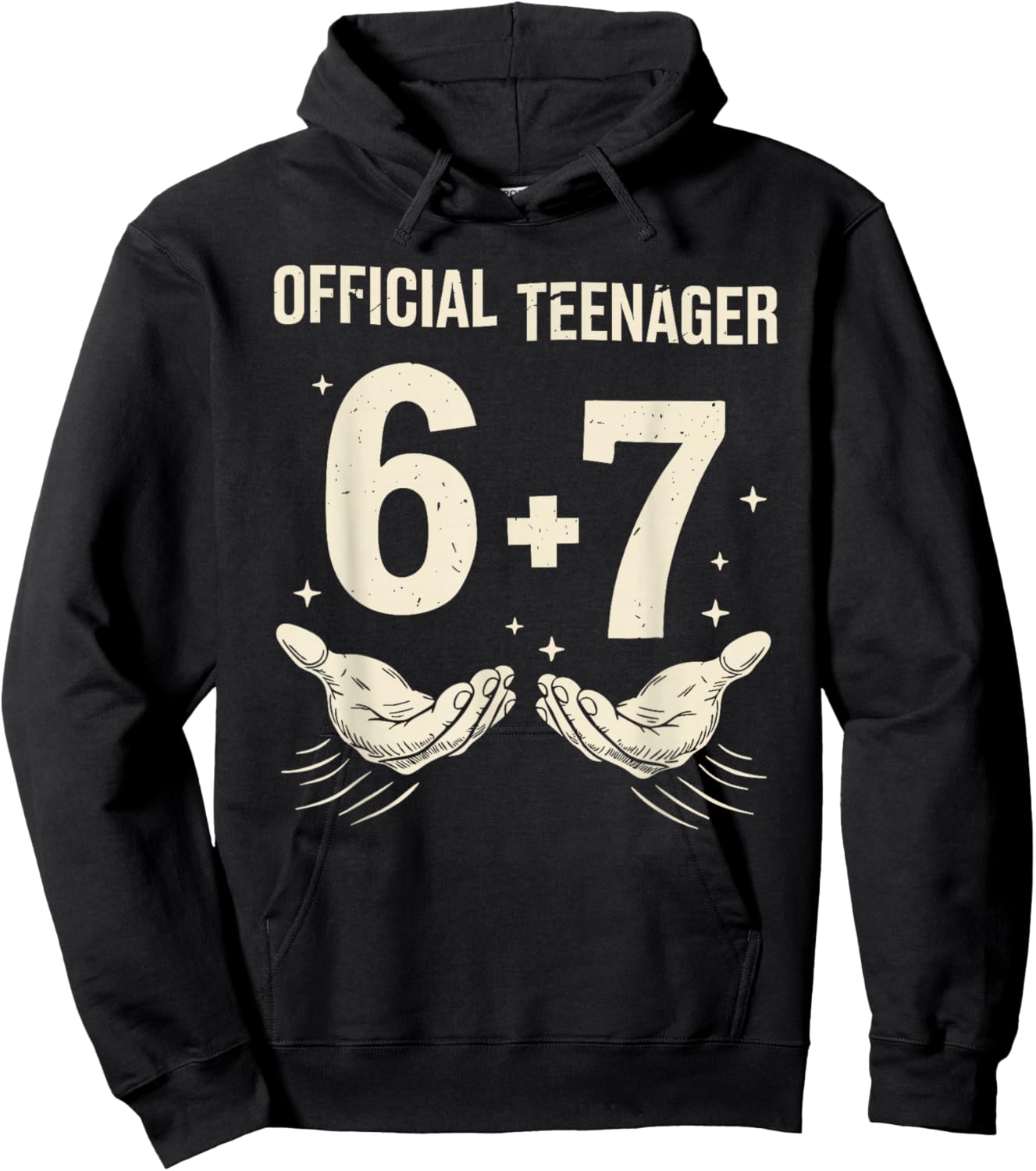 6+7 Year Old Boys Girls Teenager 13th Birthday Funny 67 Hoodie - Hoodie | Black