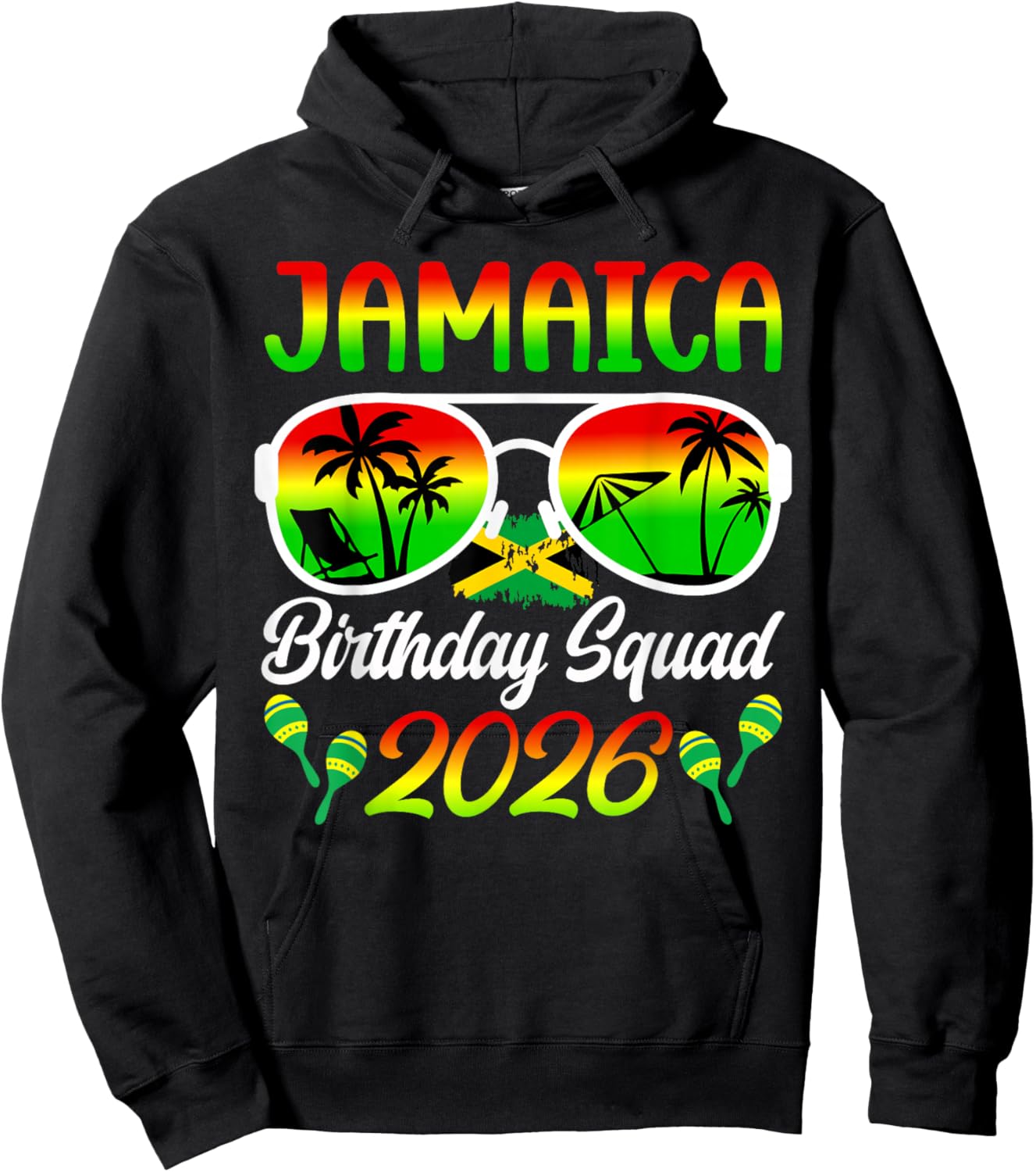 Jamaica Birthday Squad 2026 Jamaica Birthday Trip Hoodie - Hoodie | Black