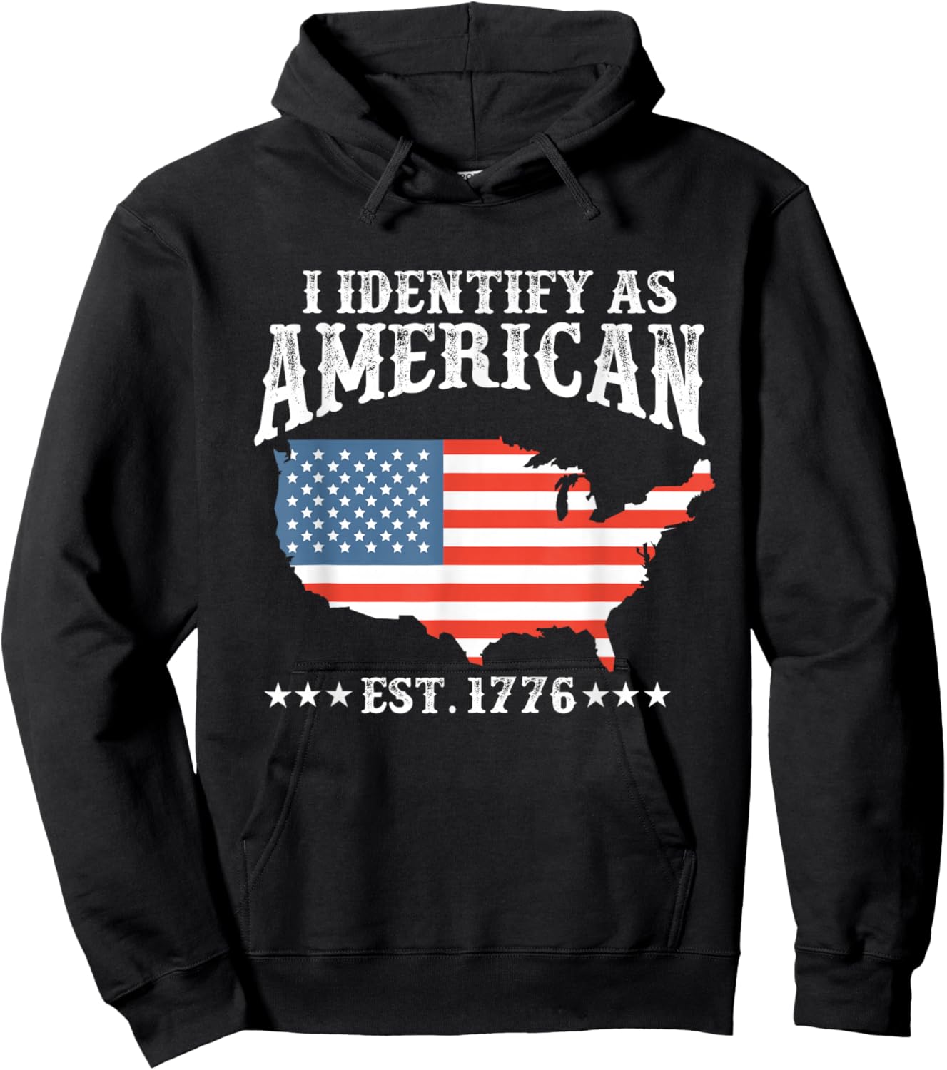 USA Eagle 1776 Hoodie - Hoodie | Black