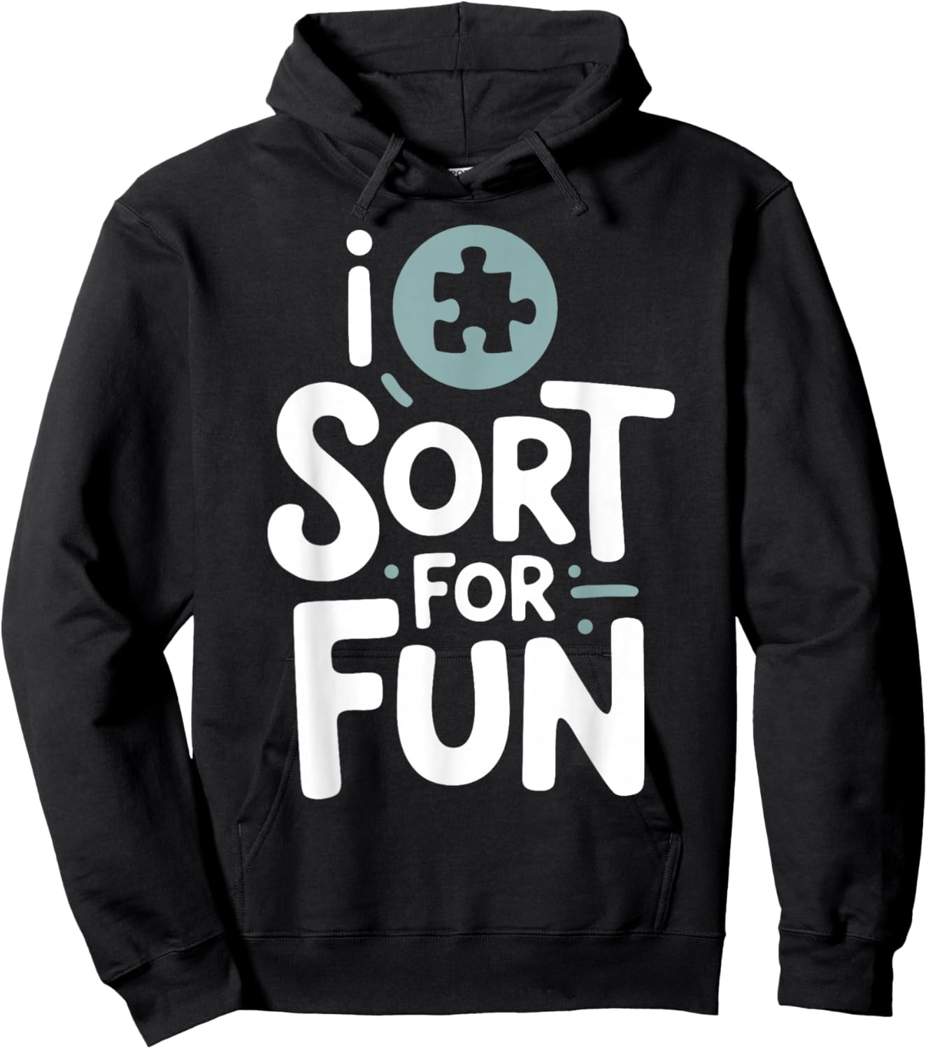 Jigsaw Puzzle Sort for Fun Puzzle Lover Hoodie - Hoodie | Black