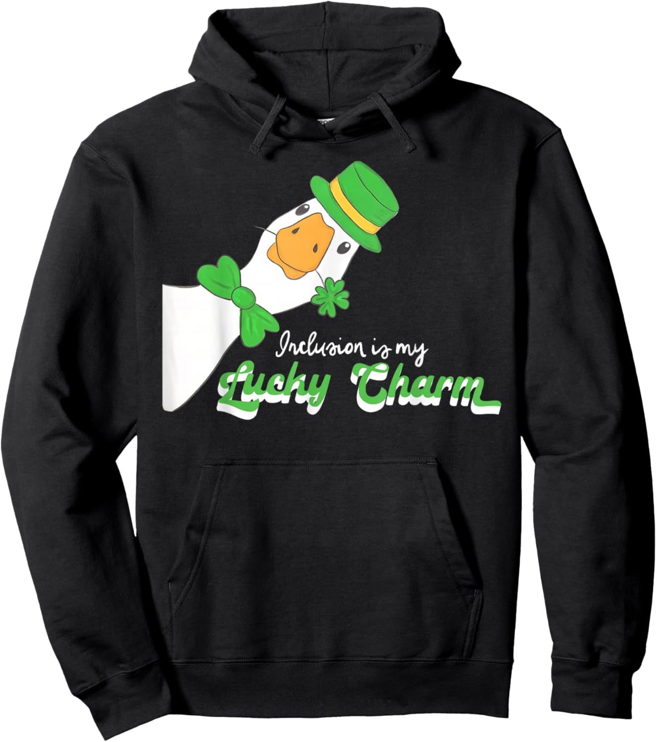 Inclusion is My Lucky Charm St. Patrick's Day SPED Teacher Hoodie - Hoodie | Black