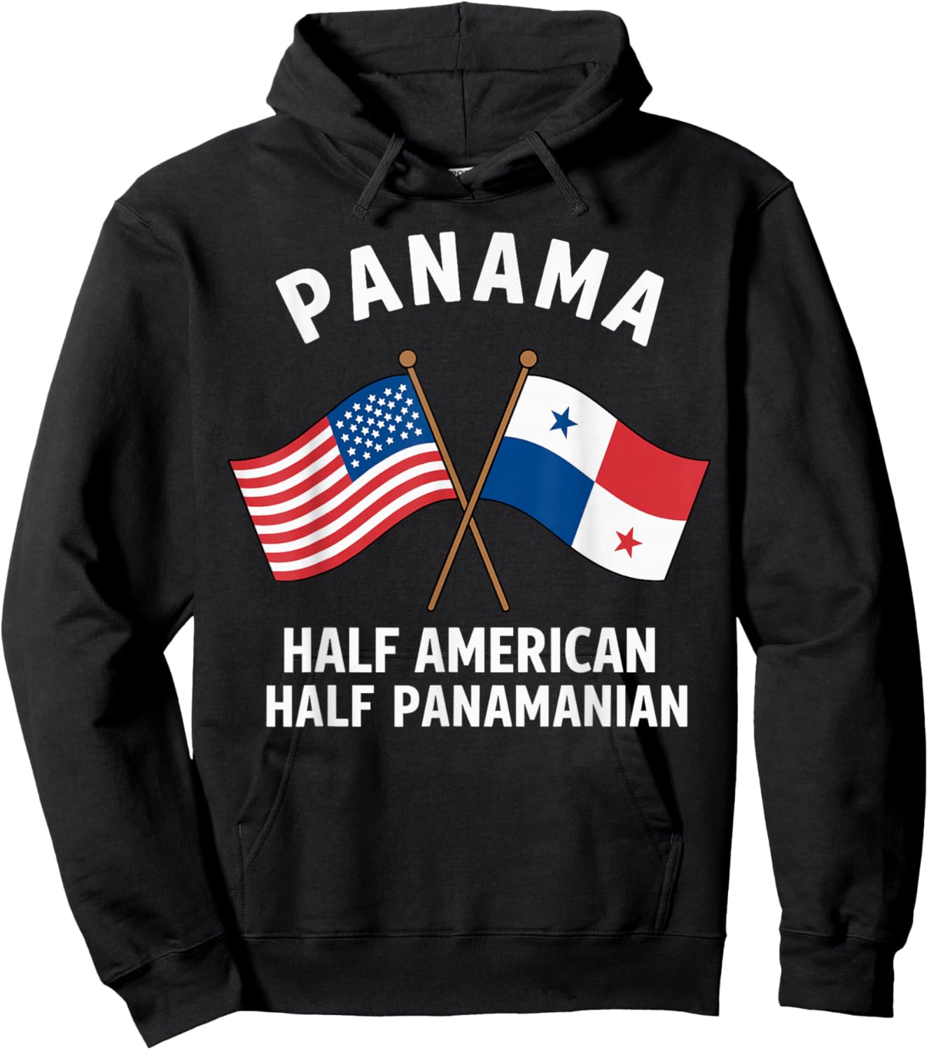 Half American Half Panamanian American Panama Heritage Hoodie - Hoodie | Black