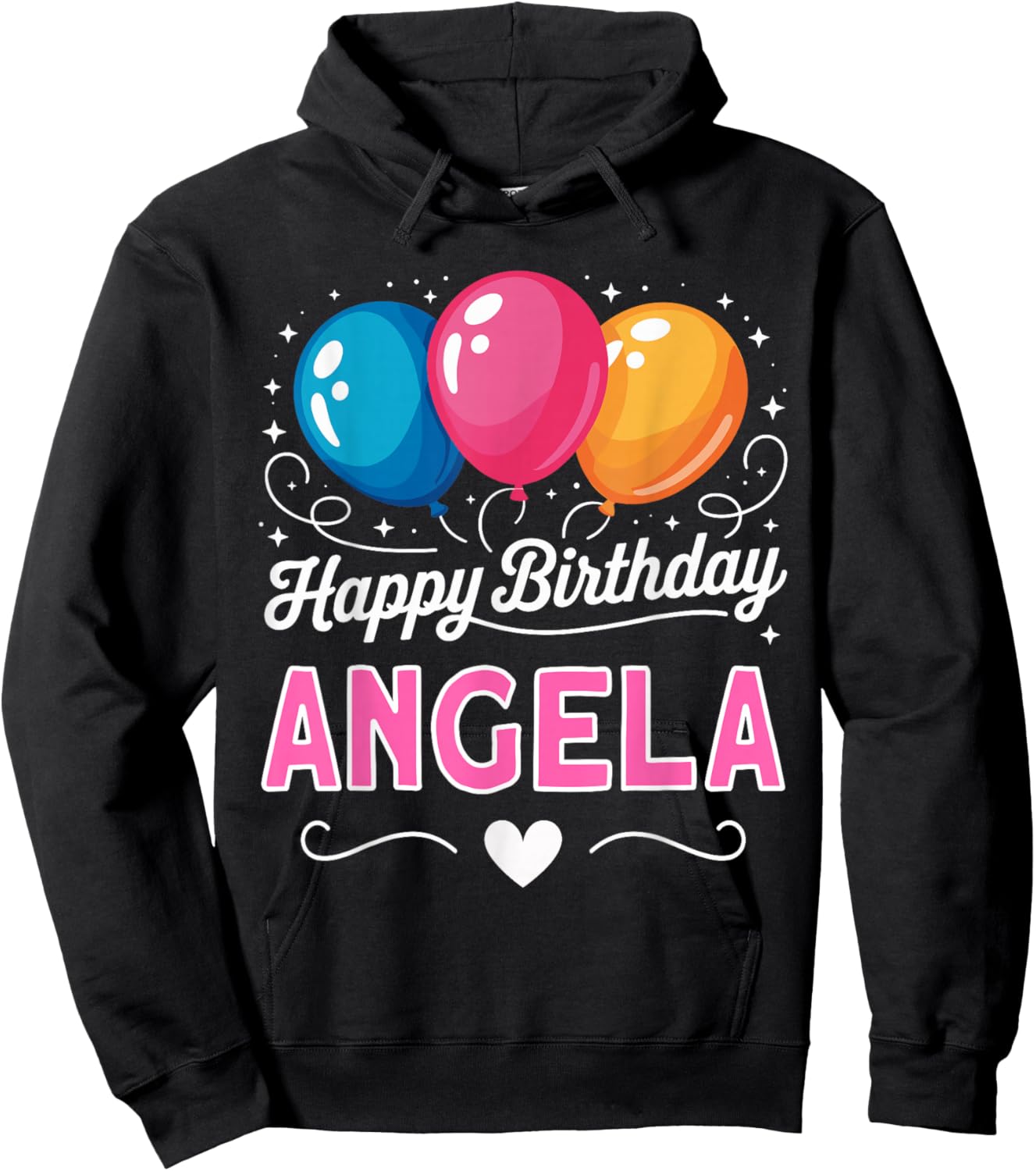Happy Birthday Angela Hoodie - Hoodie | Black