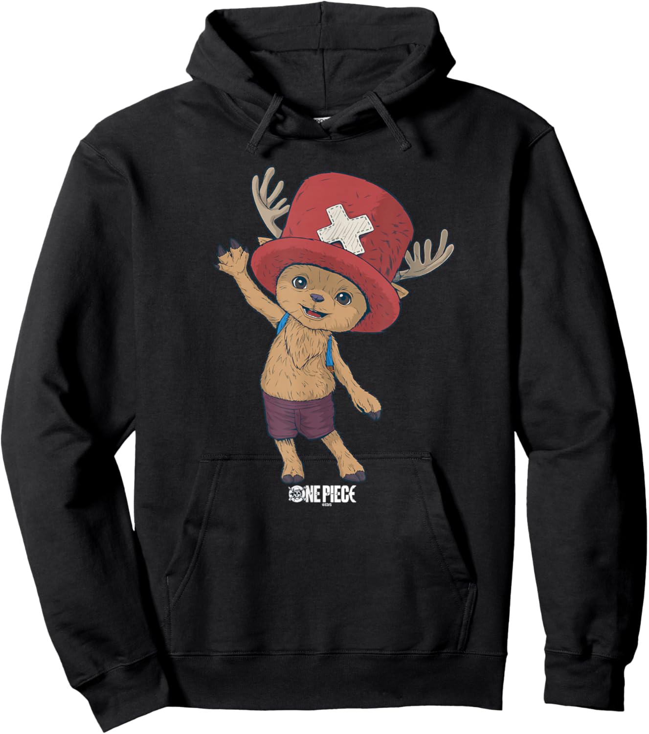 One Piece Chopper Big Face Officially Licensed Hoodie - Hoodie | Black