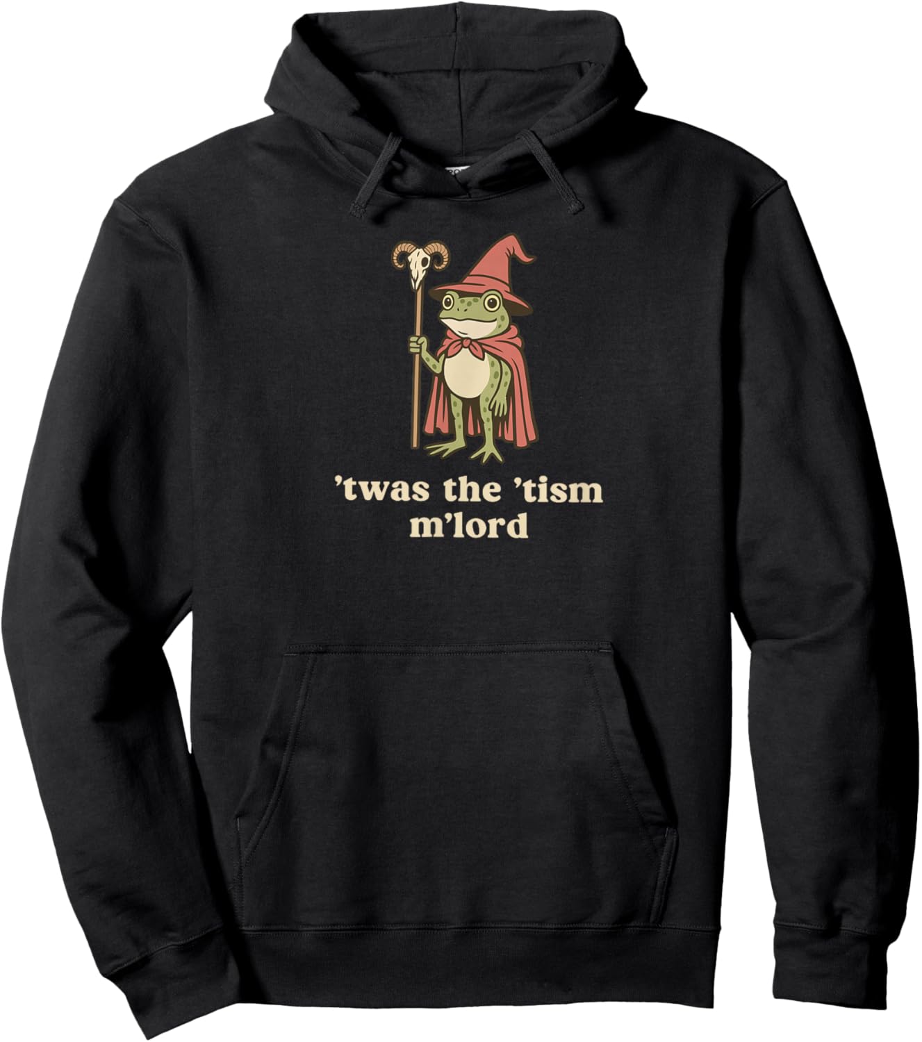 T'was The 'Tism M'lord Autism Awareness Funny Meme Frog Hoodie - Hoodie | Black