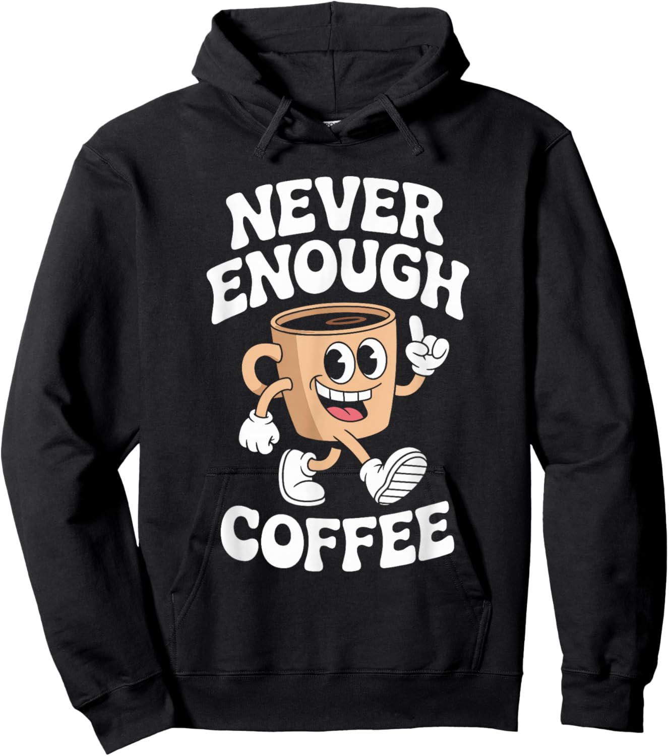 Funny Coffee Retro Hoodie - Hoodie | Black