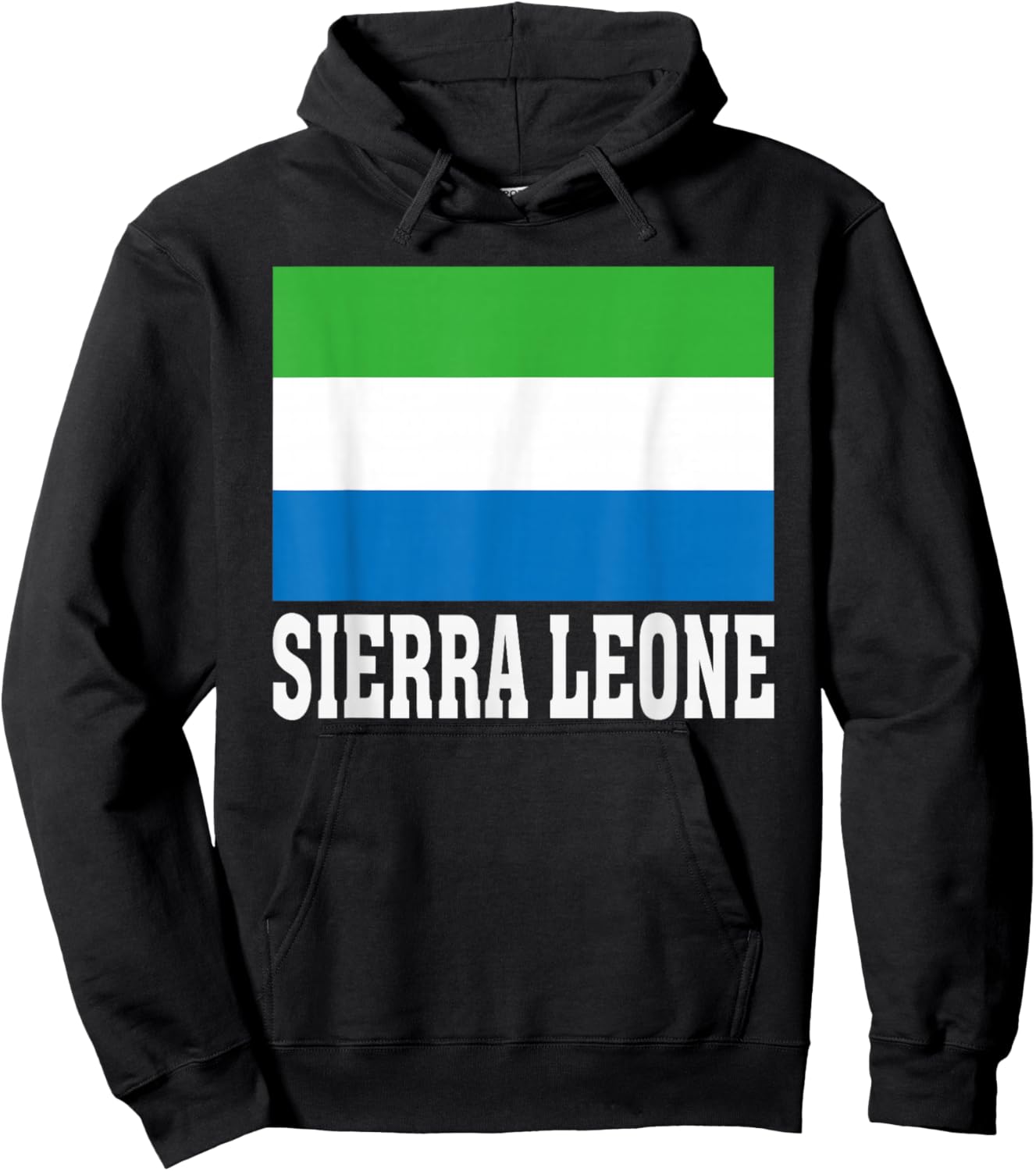 Sierra Leone Flag Patriotic National Roots Souvenir Hoodie - Hoodie | Black