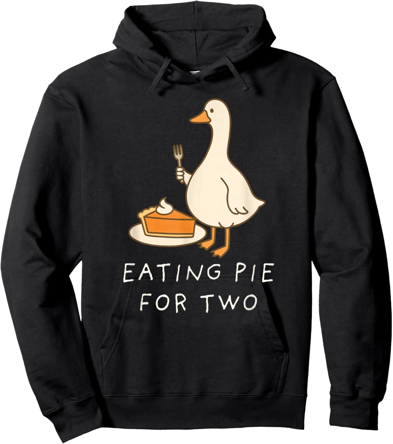 Eating Pie for Two Silly Goose Baby Announcement Maternity Hoodie - Hoodie | Black