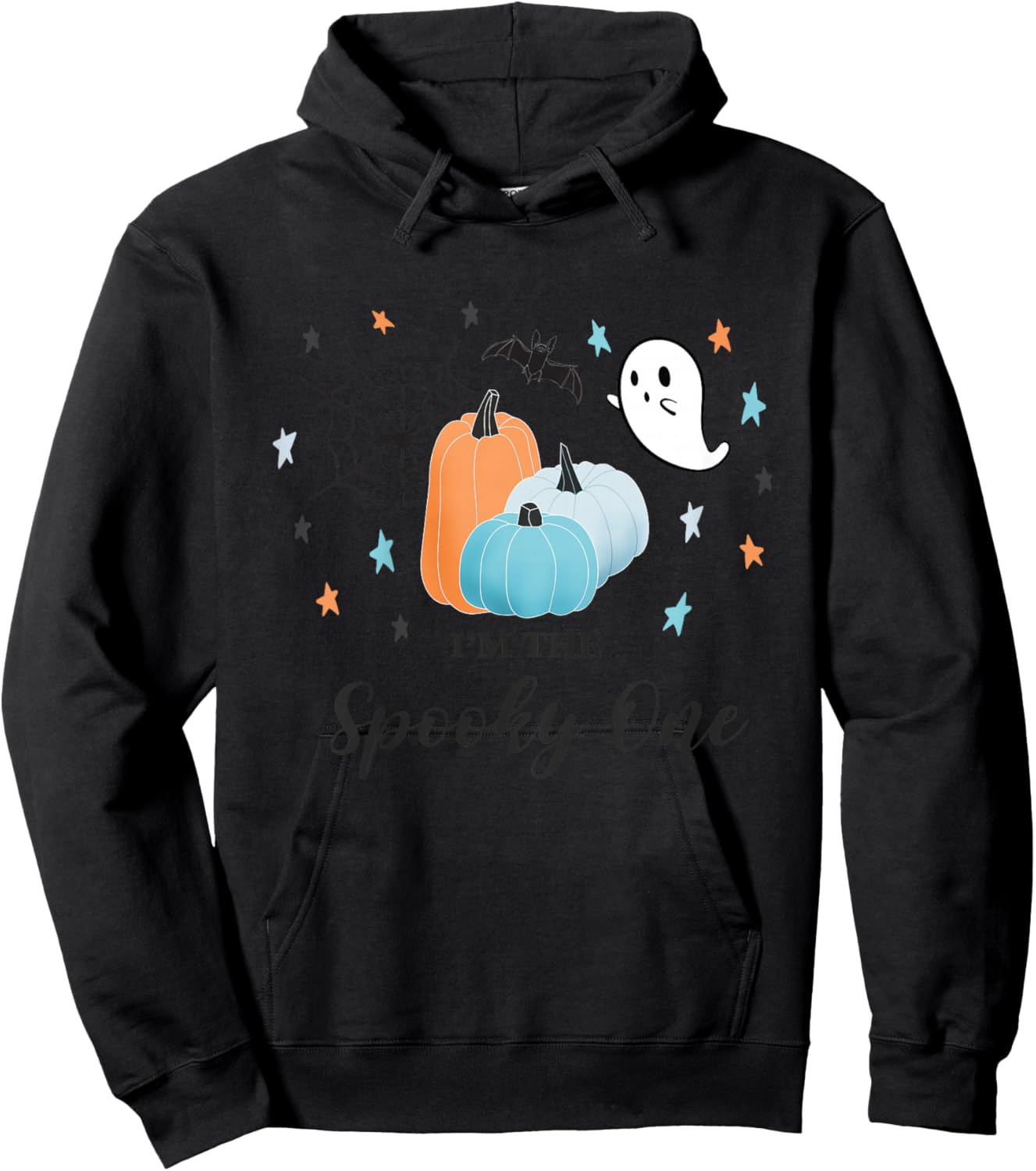 Kids I'm The Spooky One First Birthday Blue Pumpkin Halloween 1 Hoodie - Hoodie | Black