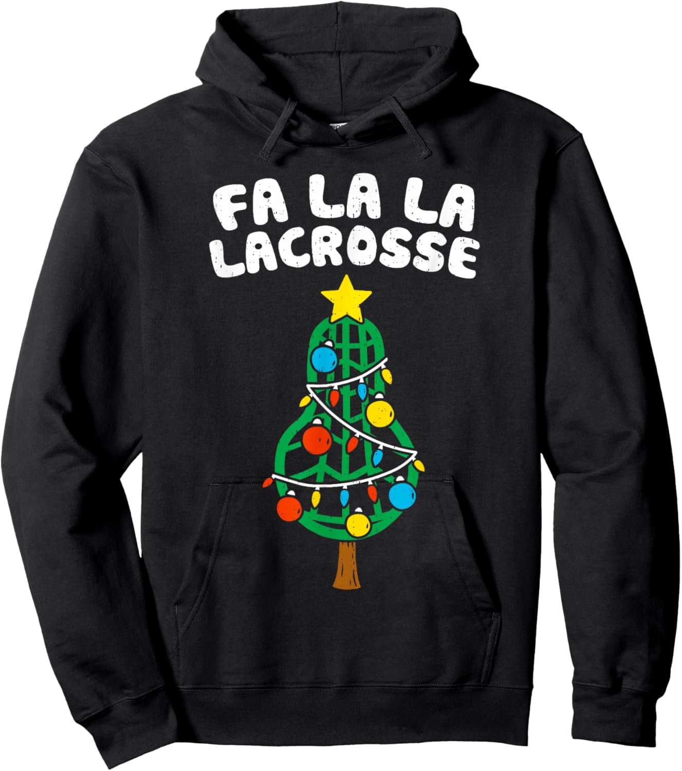 Funny FA La Lacrosse Christmas Lax Player Goalie Team Sport Hoodie - Hoodie | Black