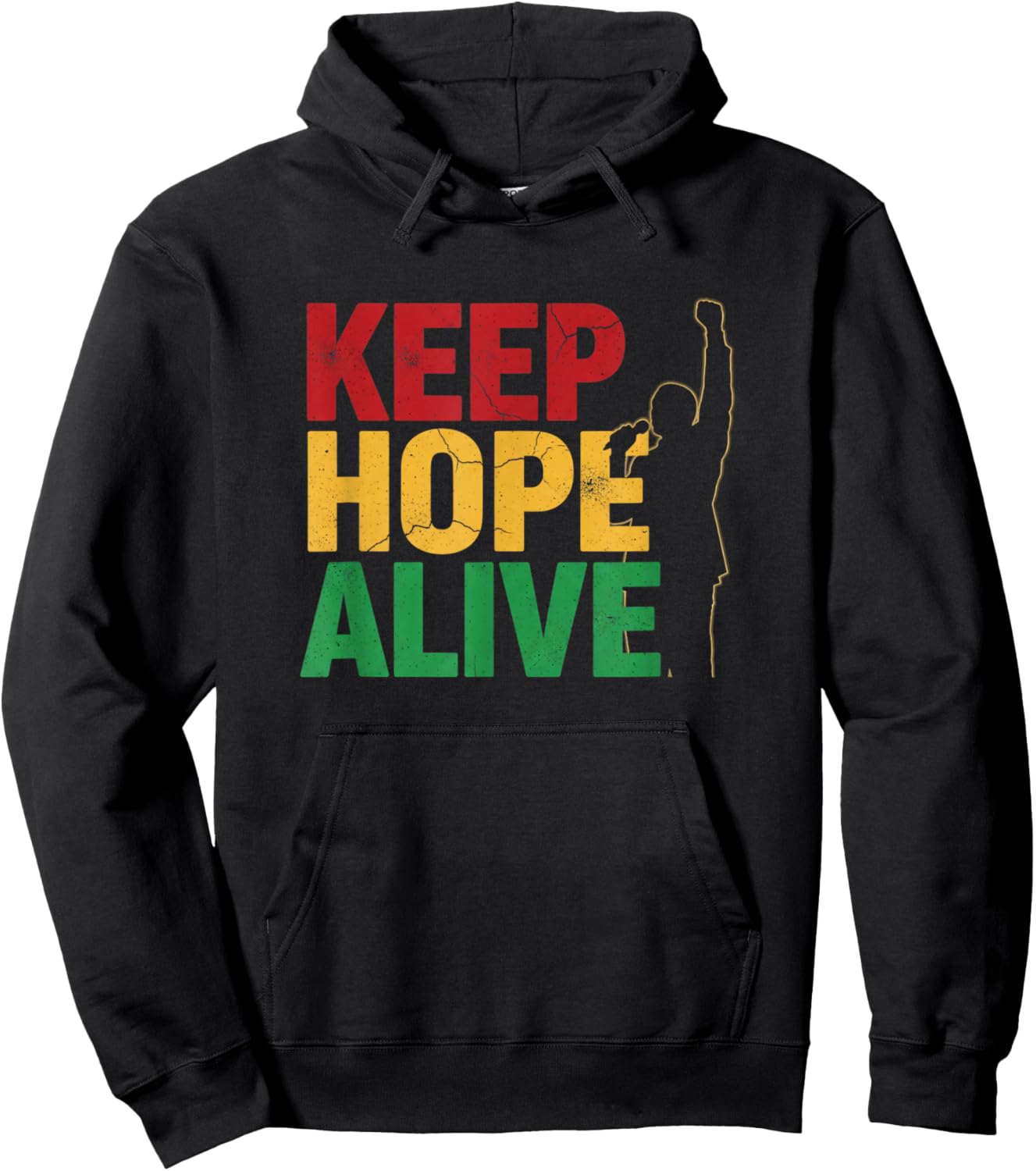 Keep Hope Alive Bold Quote Optimism Resilience Inspiration Hoodie - Hoodie | Black