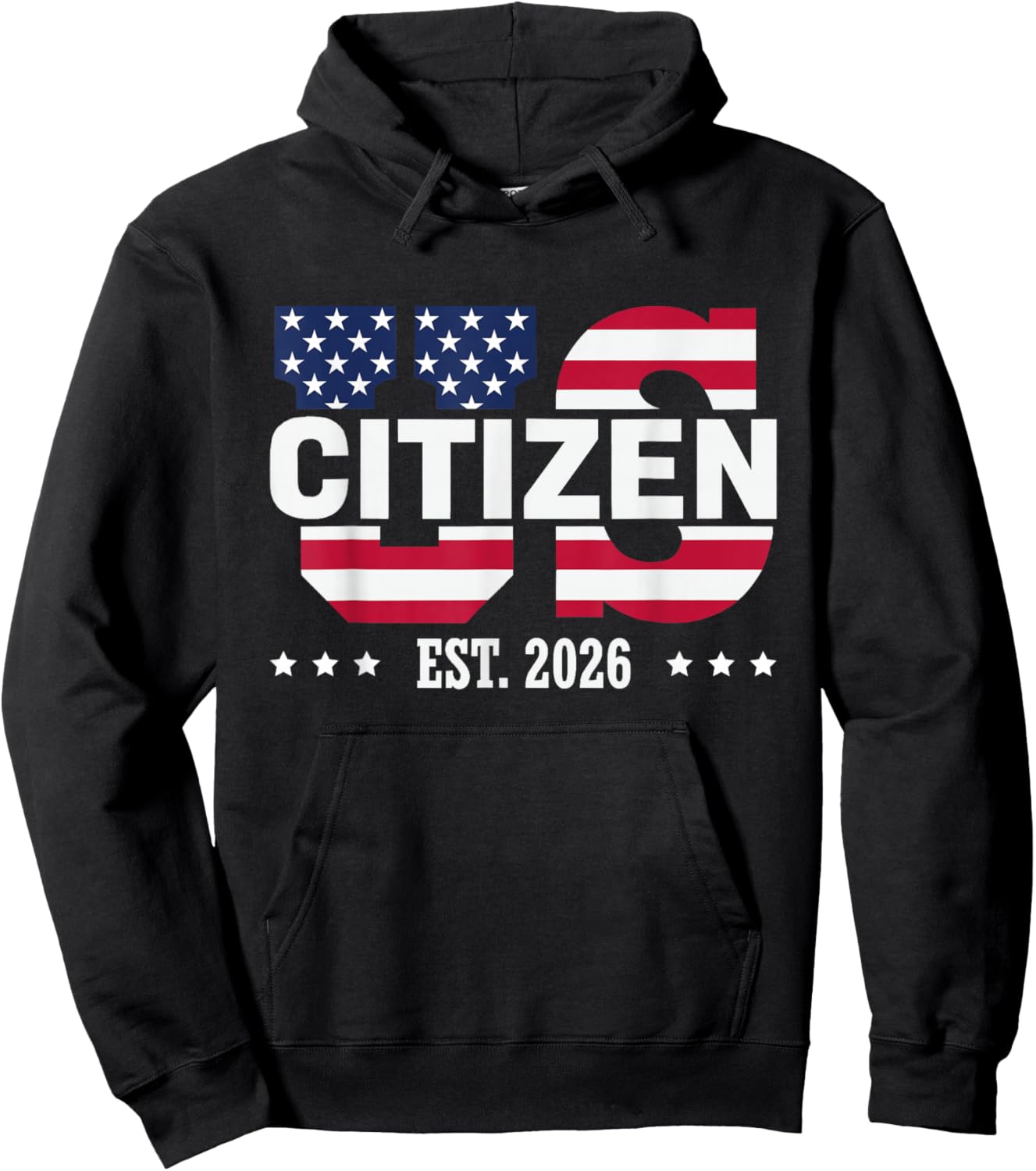 US Citizen est 2026 New USA citizenship Hoodie - Hoodie | Black