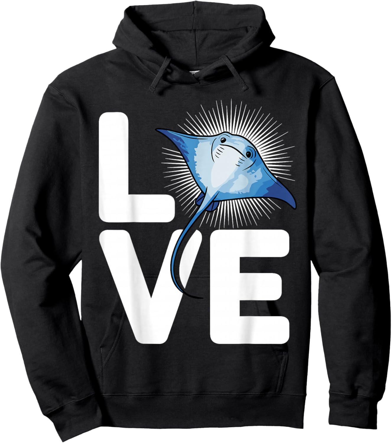 Best Stingray Design Women Kids Fish Sting Ray Lover Hoodie - Hoodie | Black