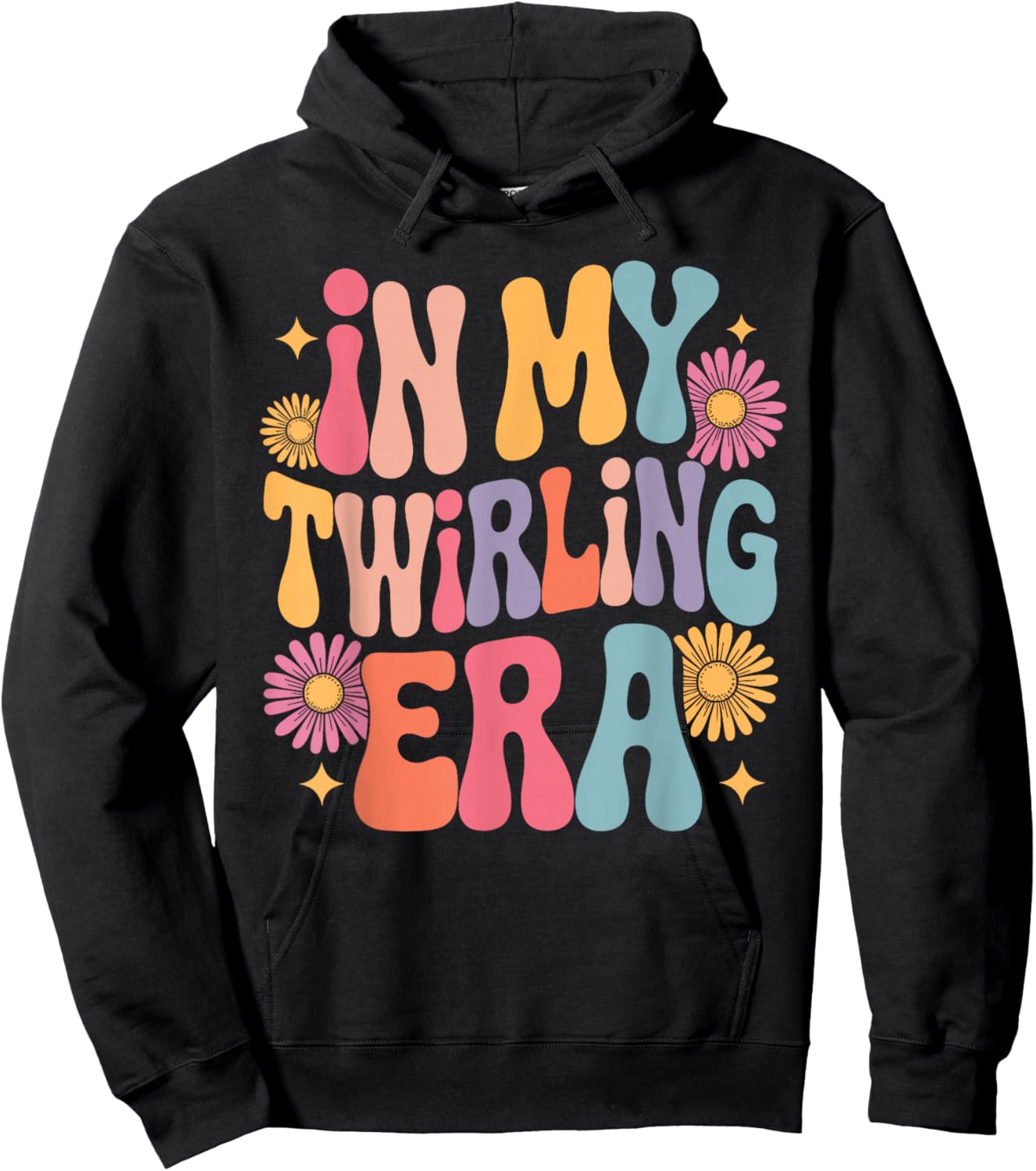 Cool Baton Twirling Art Girls Twirl Baton Twirler Hoodie - Hoodie | Black