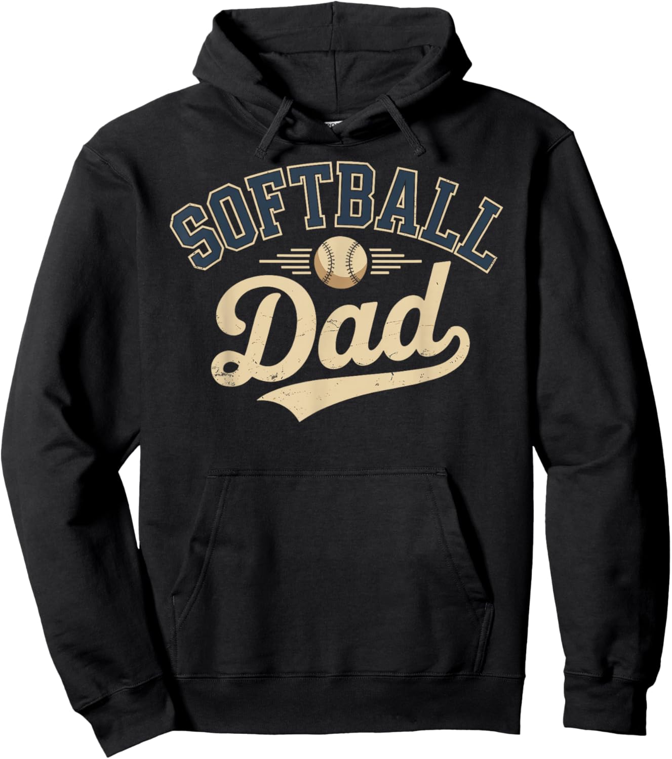 Softball Dad Hoodie - Hoodie | Black