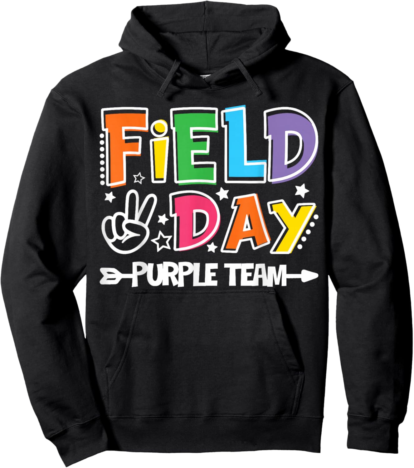 Field Day Purple Team Funny for Teacher Kids Field Day Games Hoodie - Hoodie | Black