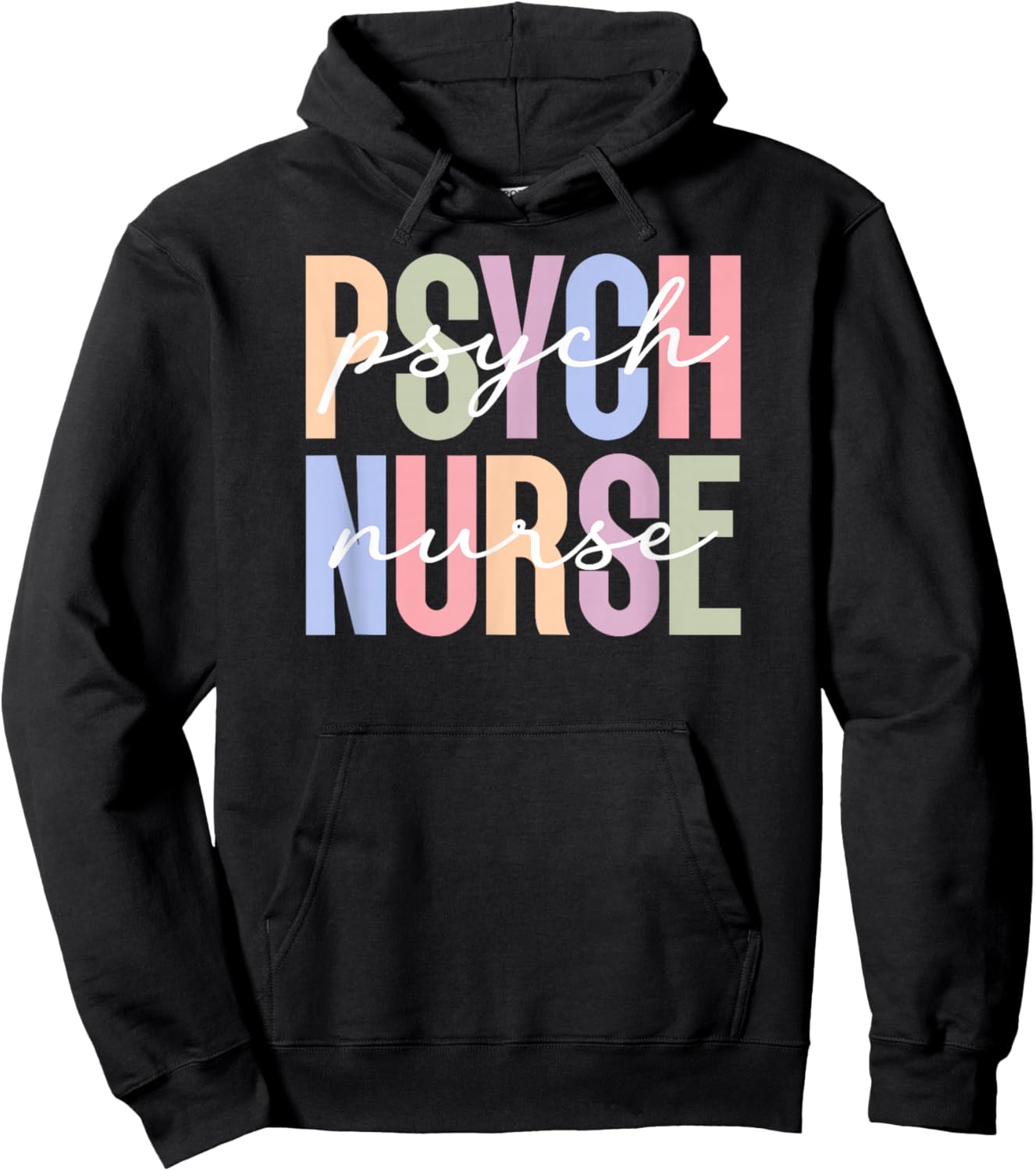 Boho Psych Nurse Appreciation Psychiatric Nurse Hoodie - Hoodie | Black