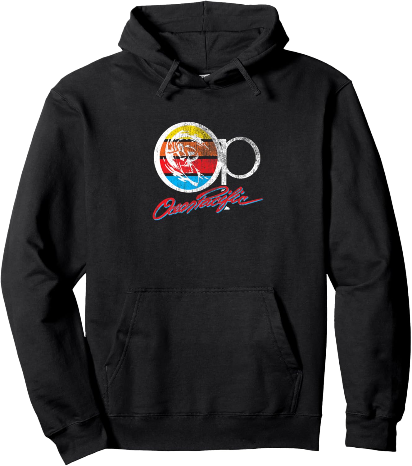 Op Ocean Vintage Pacific Ocean Beach Sun Palm Trees Retro Hoodie - Hoodie | Black